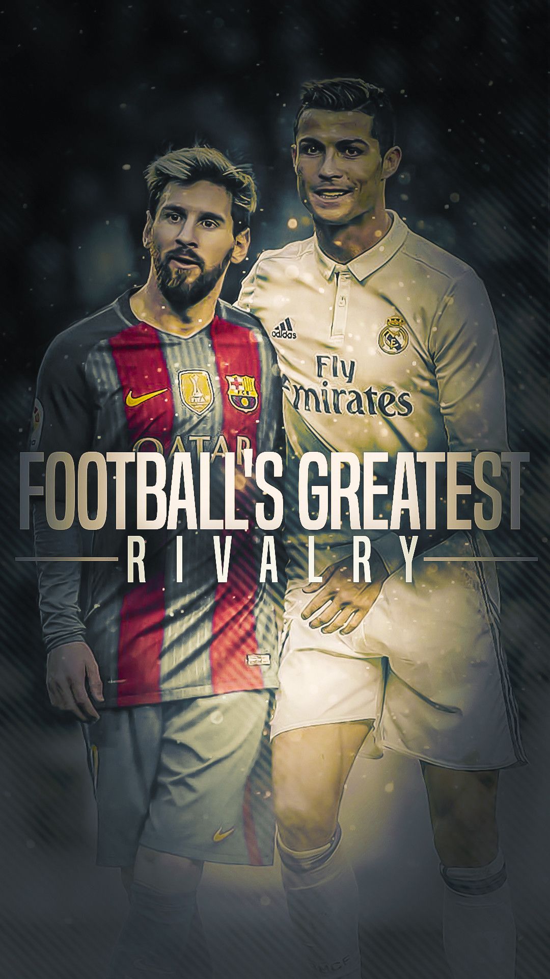 Messi e Ronaldo calciatori, Inter Miami, 1080x1920 Full HD Verticale, Smartphone