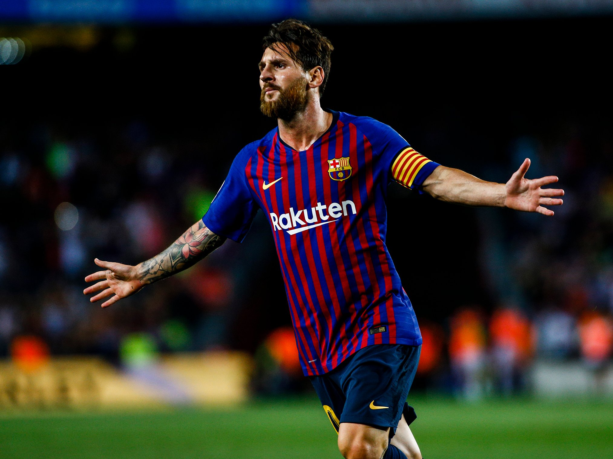 Lionel Messi Barcellona esultanza, Inter Miami, 2026x1519 alta risoluzione, Laptop