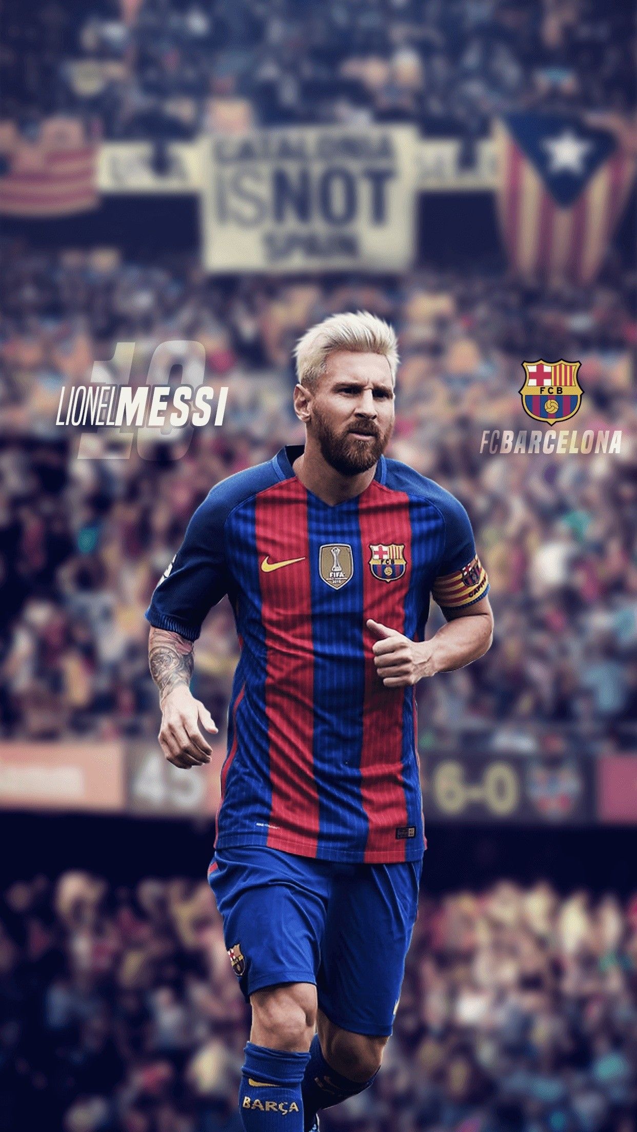 Messi Barcellona maglia gara, 1242x2208 Verticale, Telefono
