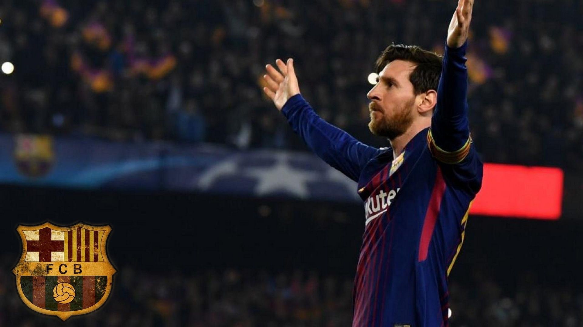 Messi Barcellona festeggia stadio, FC Barcelona, 1920x1080 1080p, Desktop
