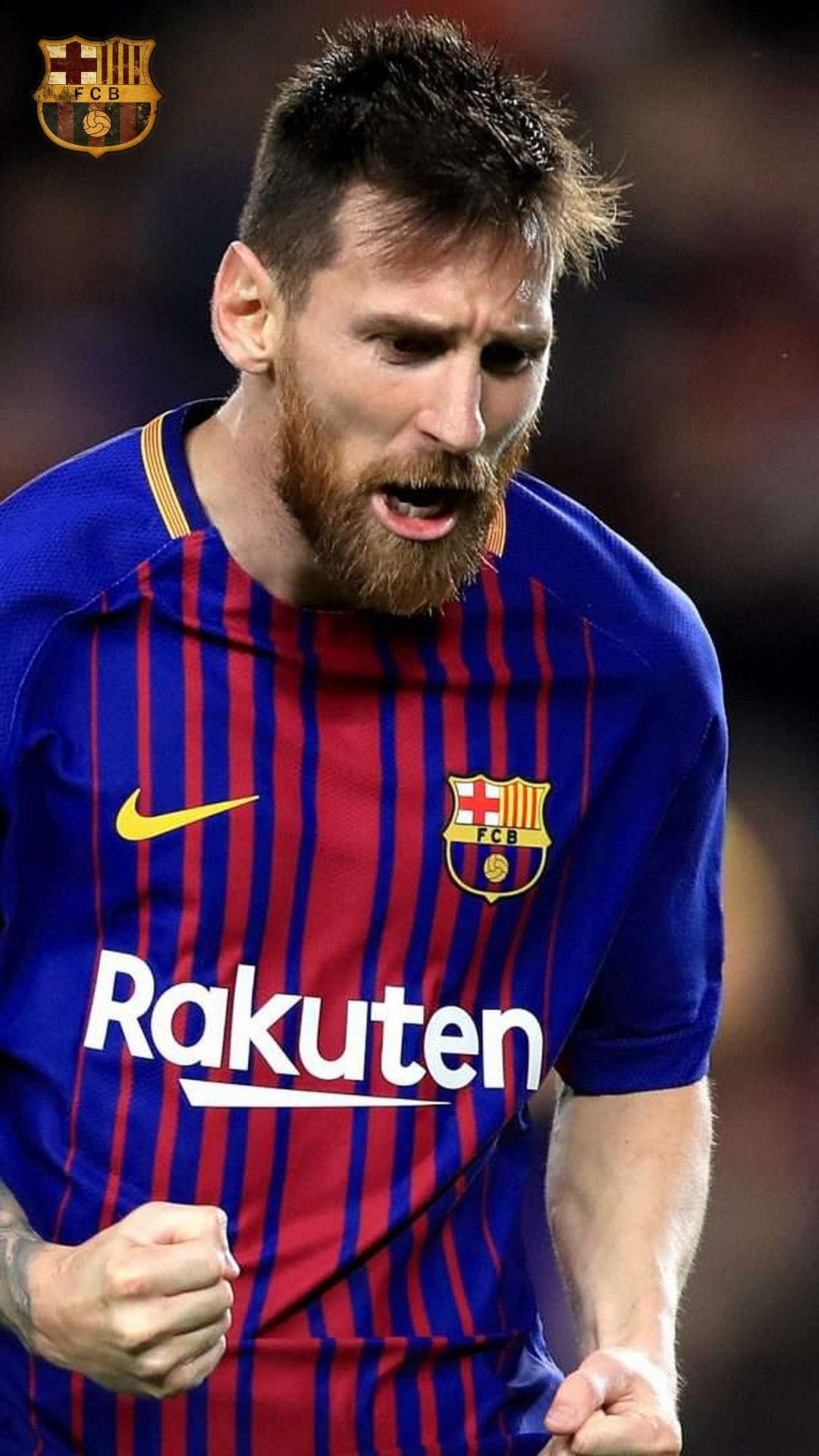 Messi maglia Barcellona esultanza, FC Barcelona, 1080x1920 Verticale, Telefono
