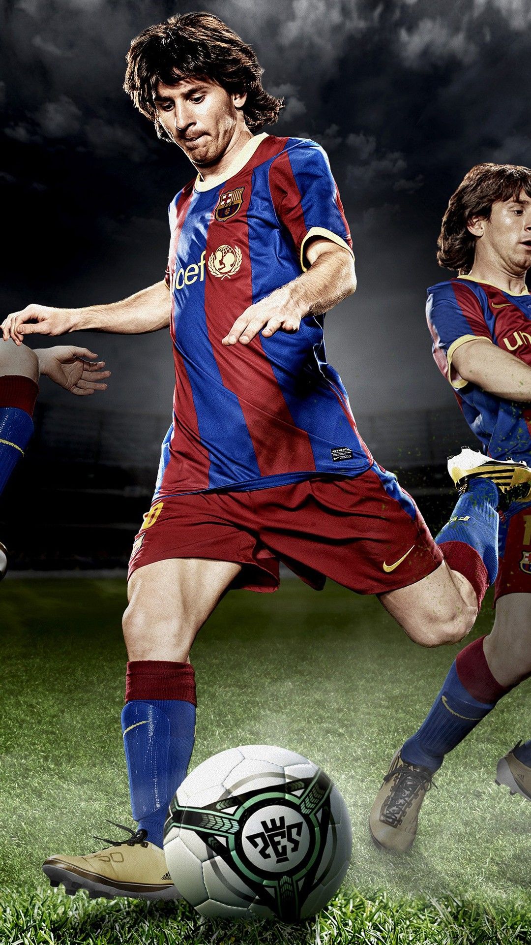 Calciatore Barcellona con pallone, 1080x1920 Verticale, Samsung Galaxy