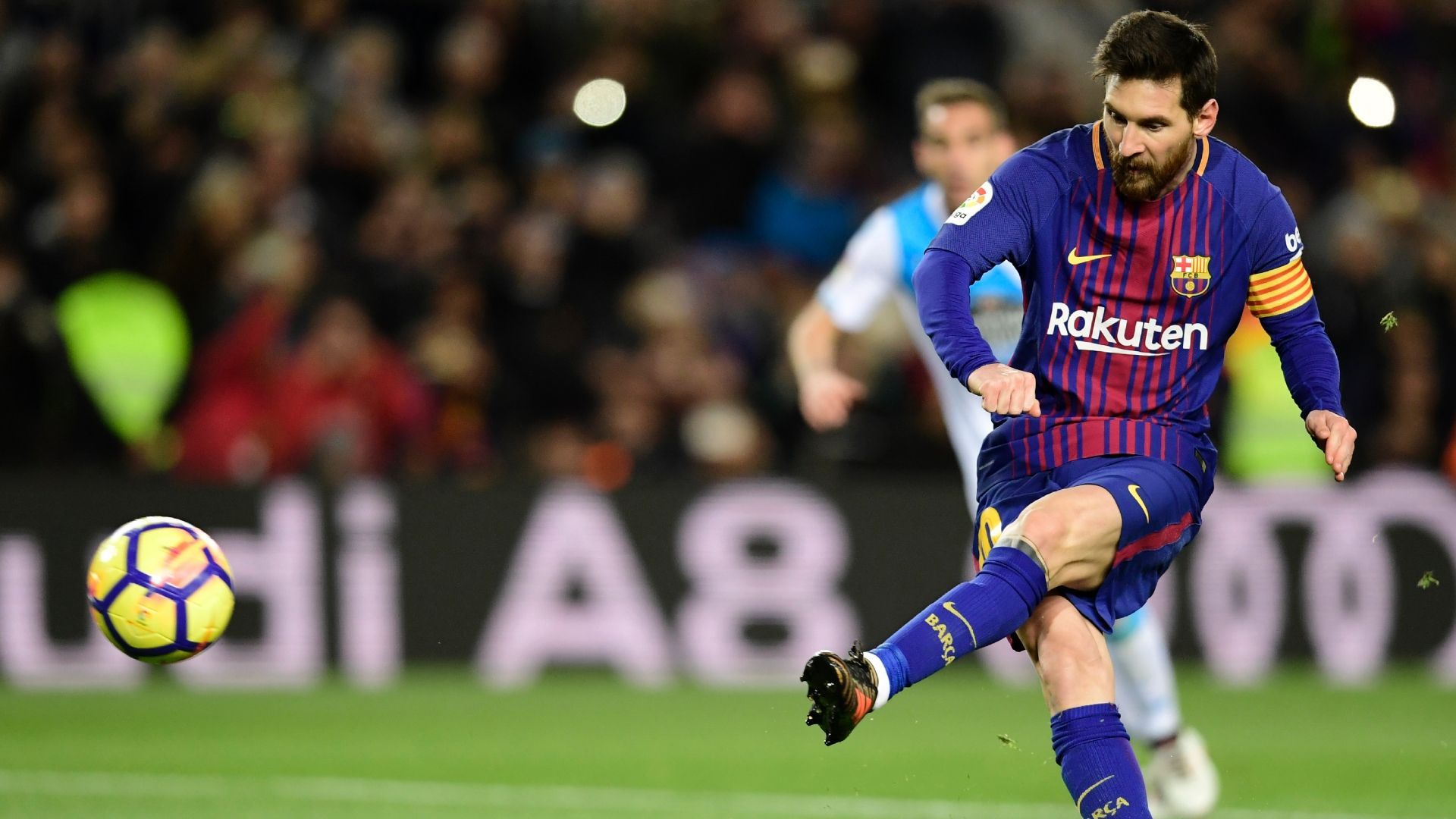 Messi Barcellona calcia pallone, 1920x1080 Full HD, PC Desktop