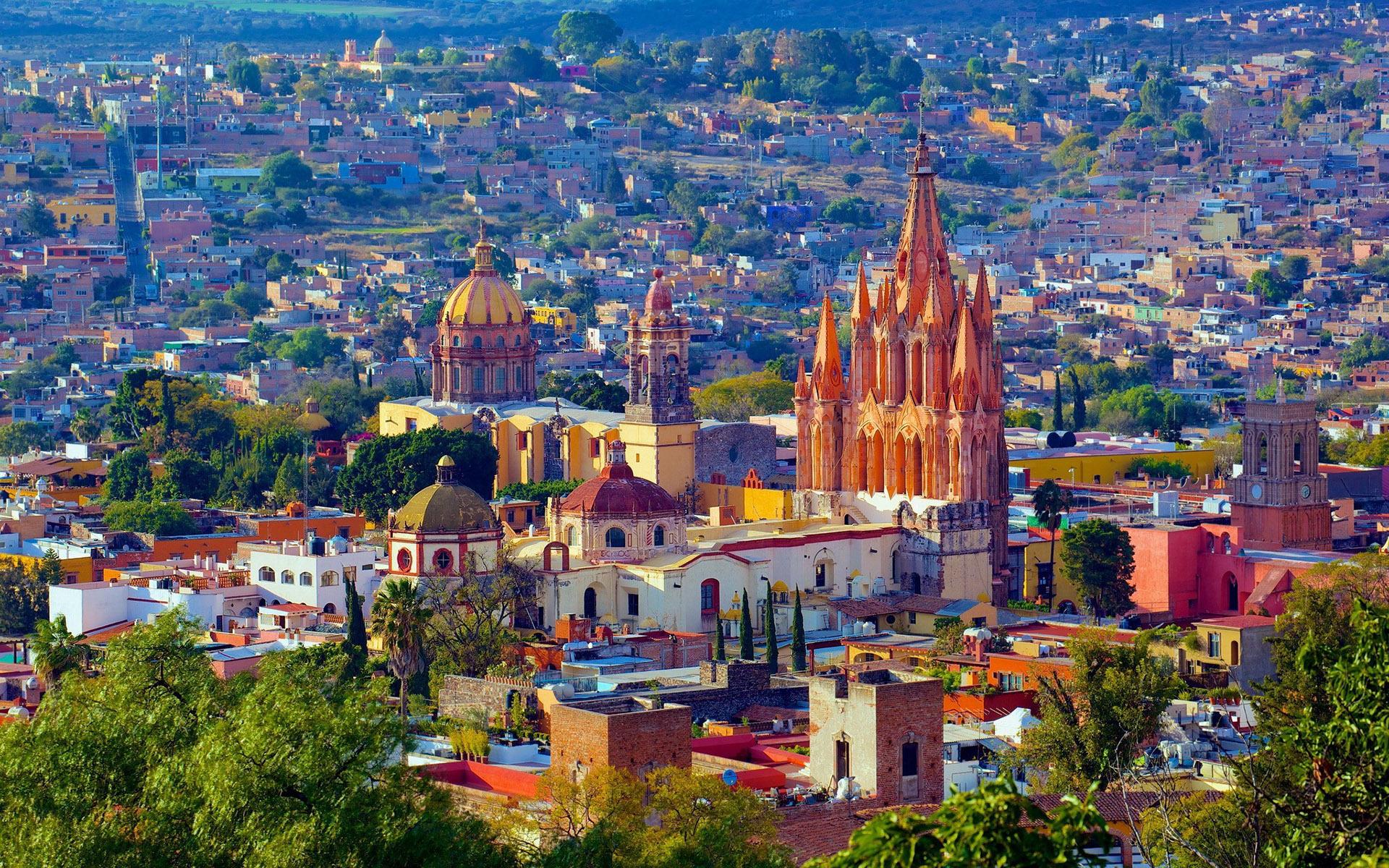 Città messicana con cattedrale, 1920x1200 Full HD+ WUXGA, Desktop