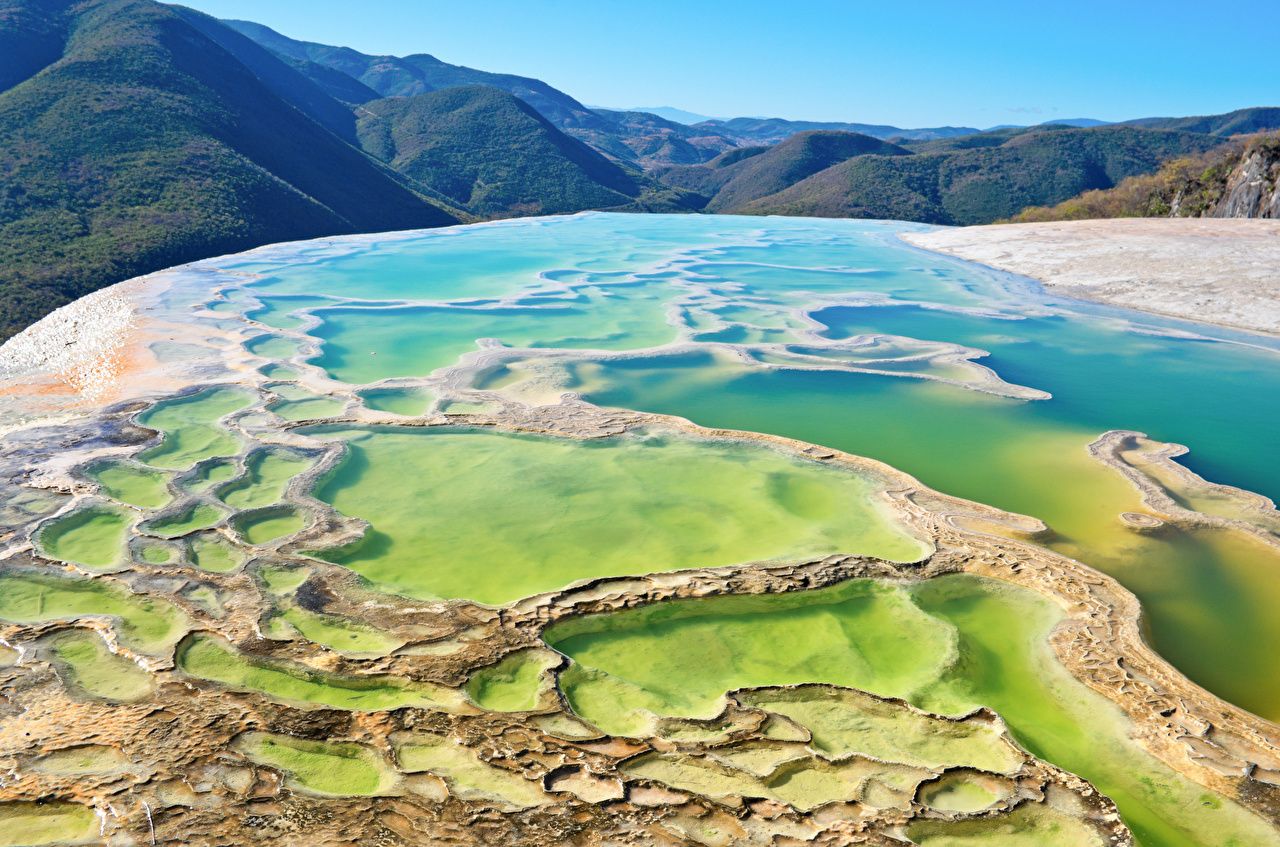 Cascata pietra Hierve el Agua, 1920x1080 Full HD 1080p, Desktop
