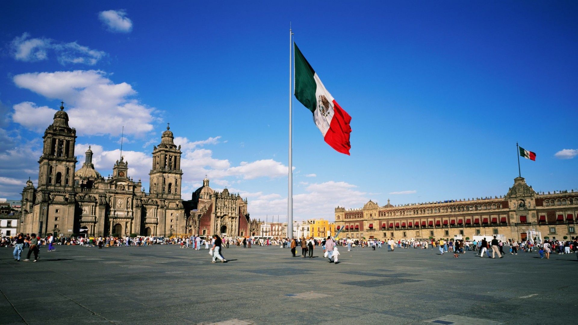 Bandiera messicana Zocalo Città Messico, 2048x1536 Hi-Res, PC Desktop