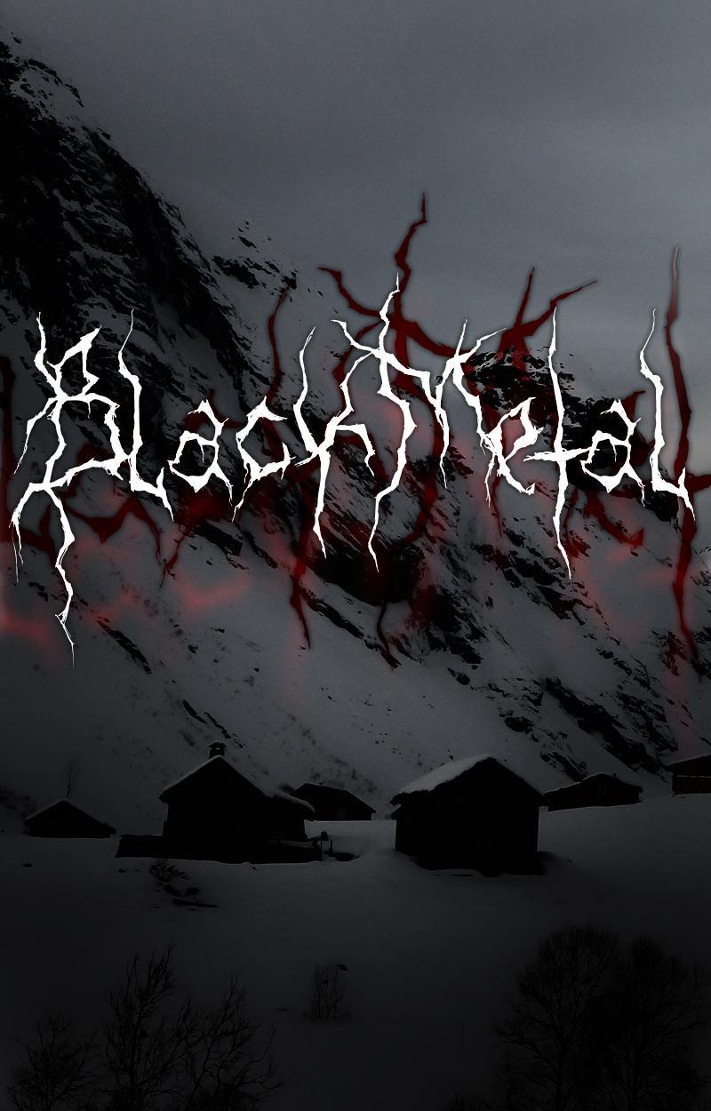 Logo Black Metal montagna innevata, 800x1250 Verticale, Telefono