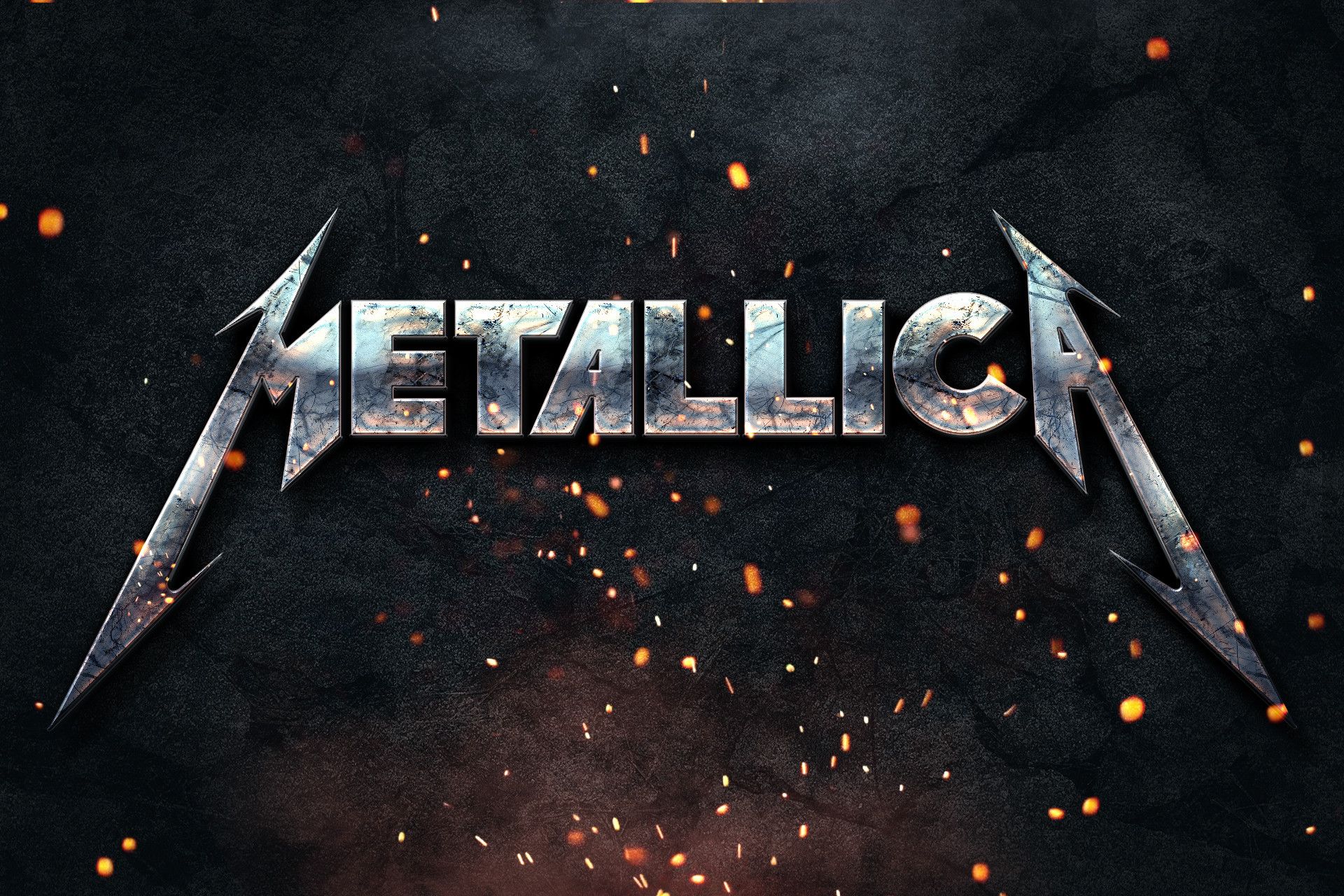 Logo Metallica metallico scintille, 1920x1280 Full HD+, PC