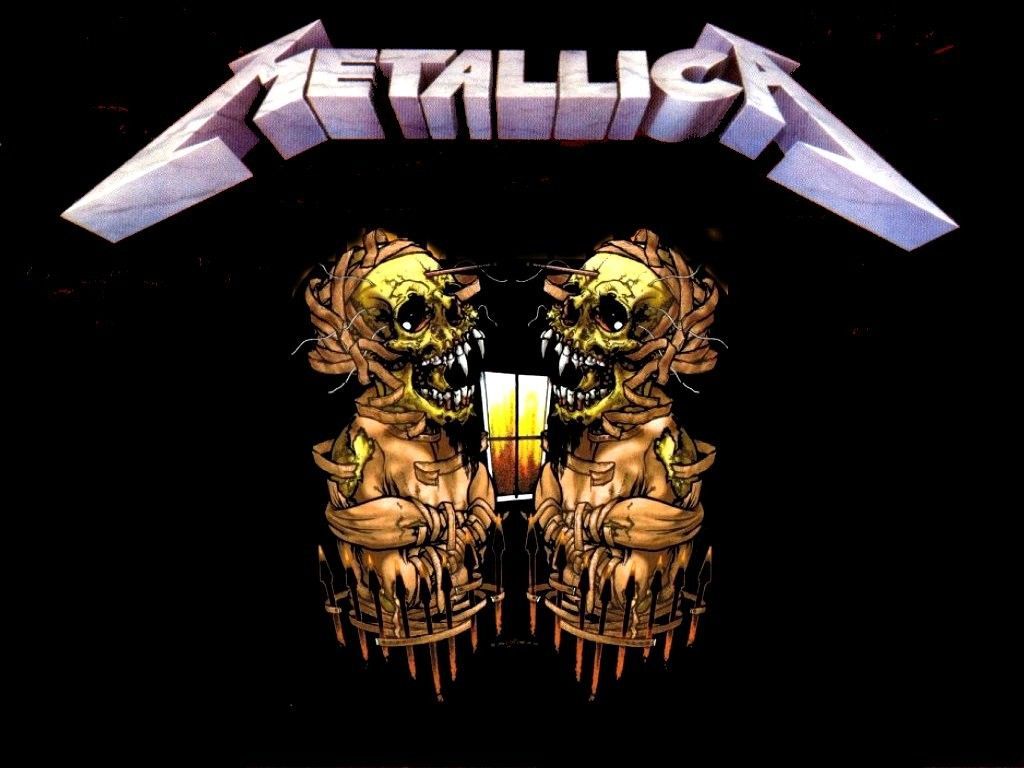 Logo Metallica teschi dorati, 1024x768 HD, Laptop