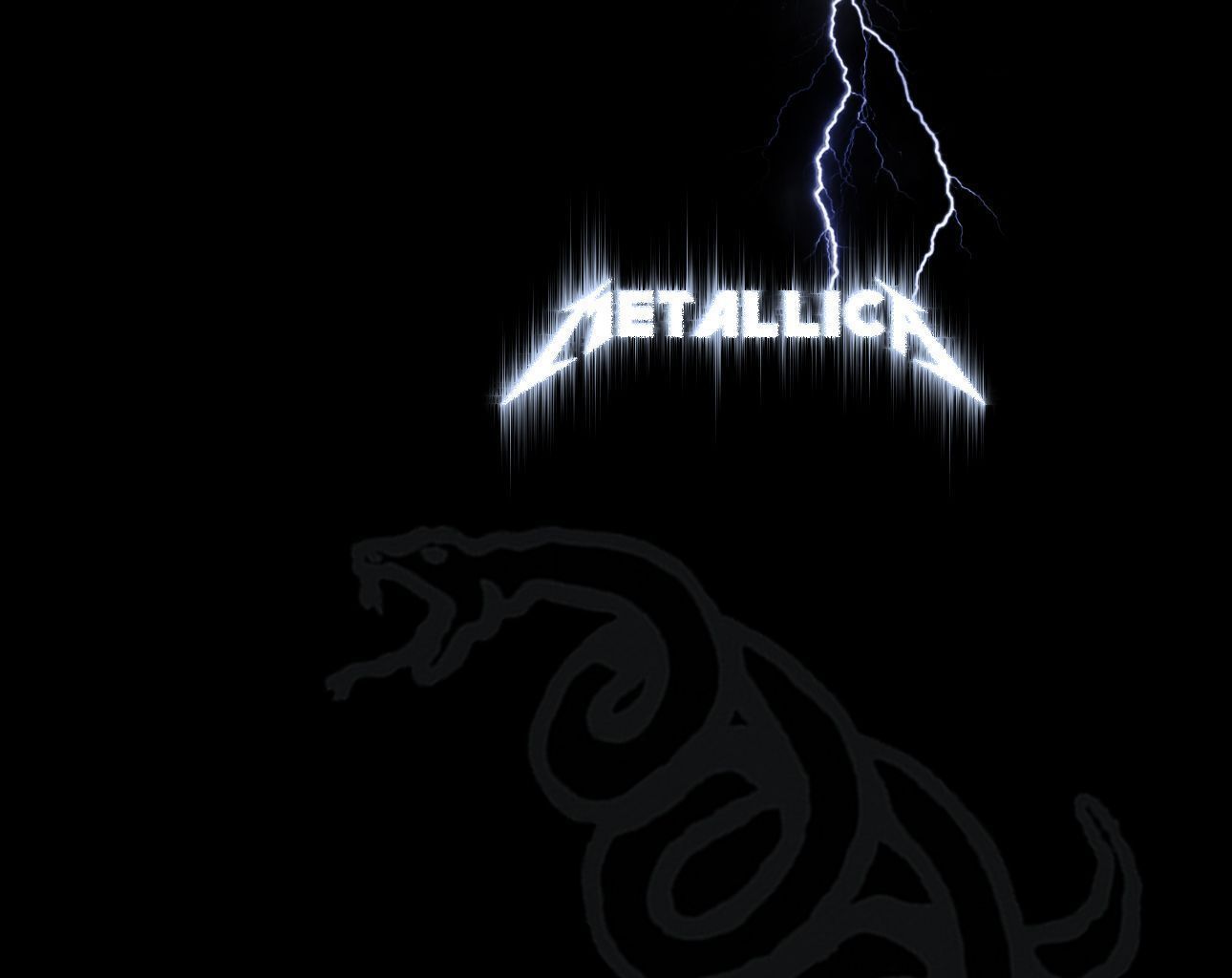 Logo Metallica con fulmine e serpente, 1290x1024 720p, Laptop