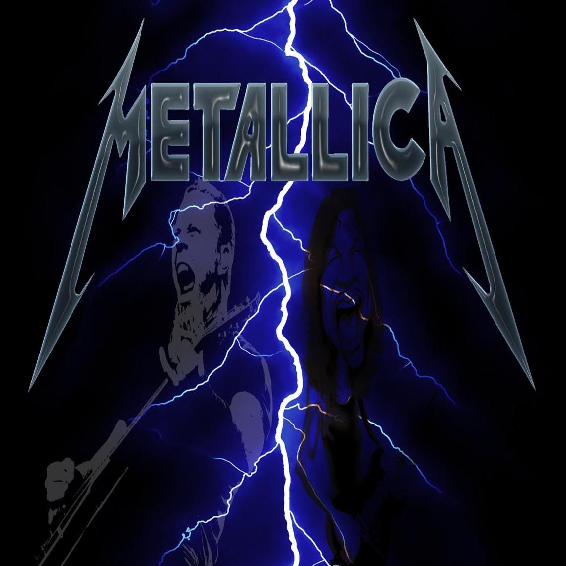Logo Metallica con fulmini blu, 1140x1140 HD, iMac