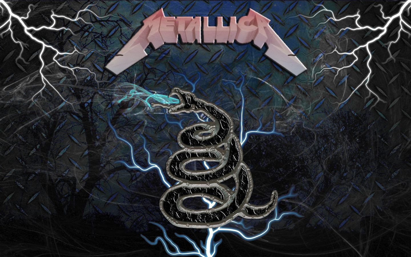 Logo Metallica con serpente, 1440x900 HD, Desktop