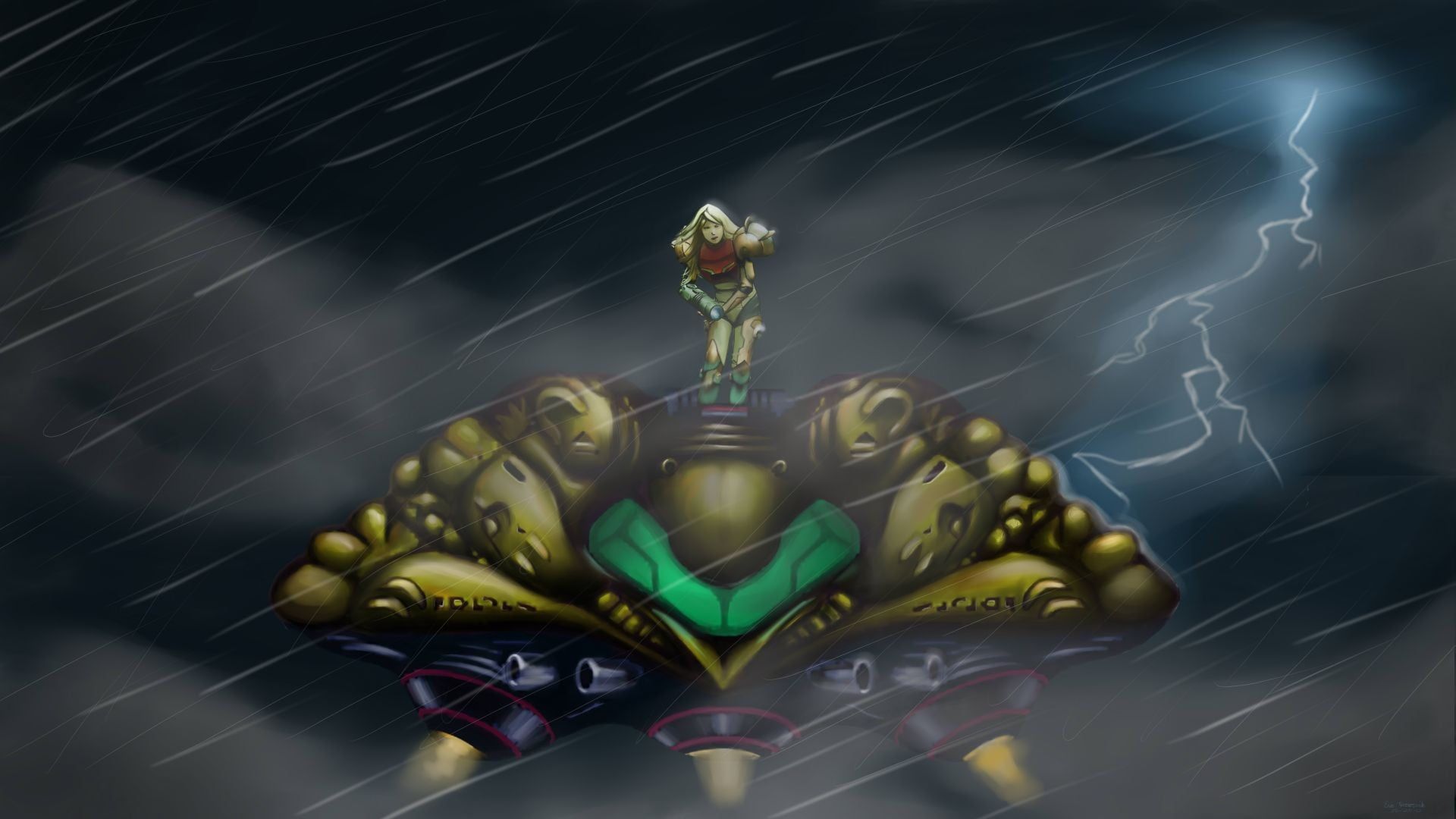 Samus Aran senza casco, 1920x1080 Full HD 1080p, PC