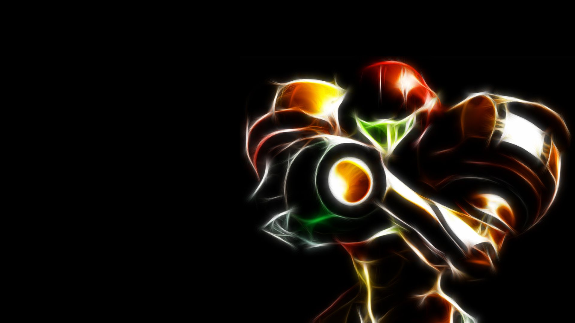 Samus Aran, Metroid, effetto neon, 1920x1080 1080p, Desktop