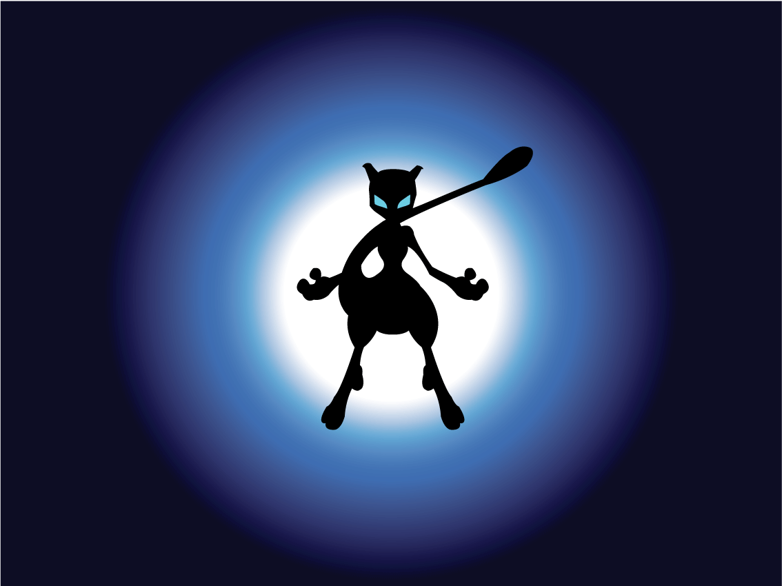Mewtwo Pokémon energia blu, 1280x1280 720p, Laptop