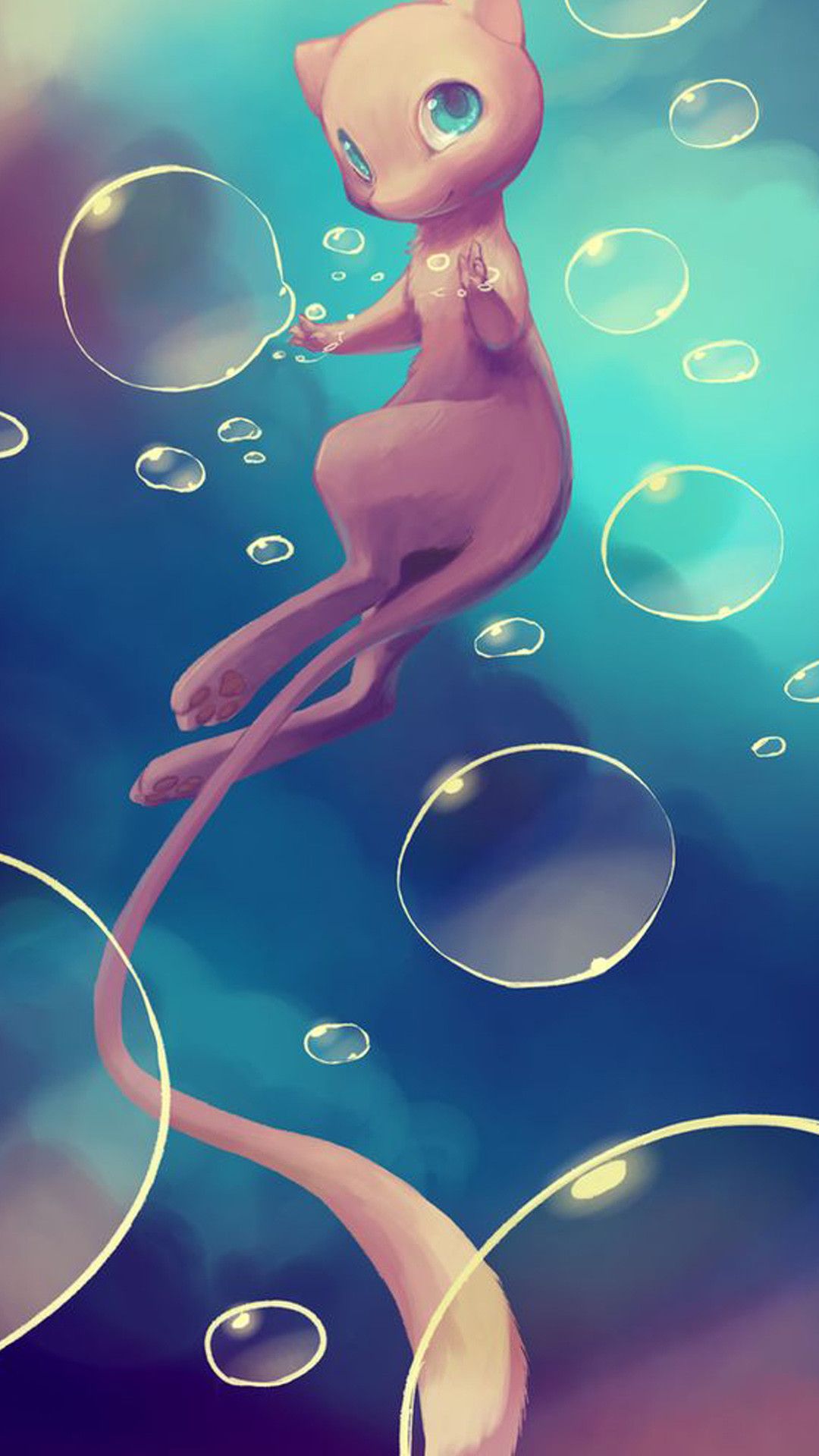 Mewtwo effetto luce fractal, 720x1280 Verticale, iPhone Pro
