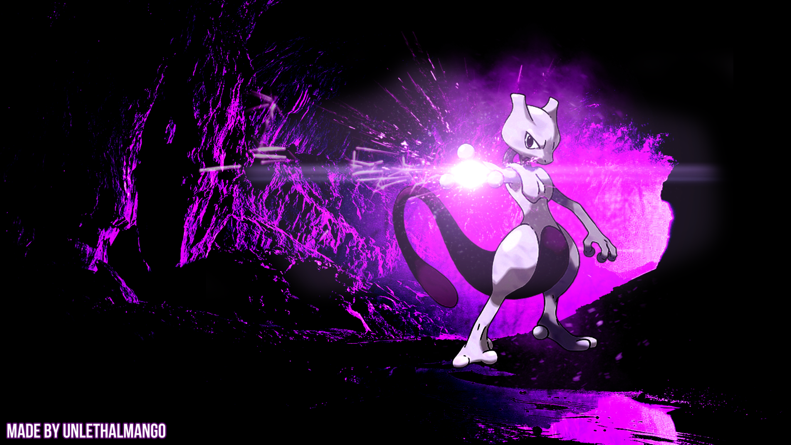 Mewtwo e Mew silhouette, 1080x1920 Verticale, iPhone