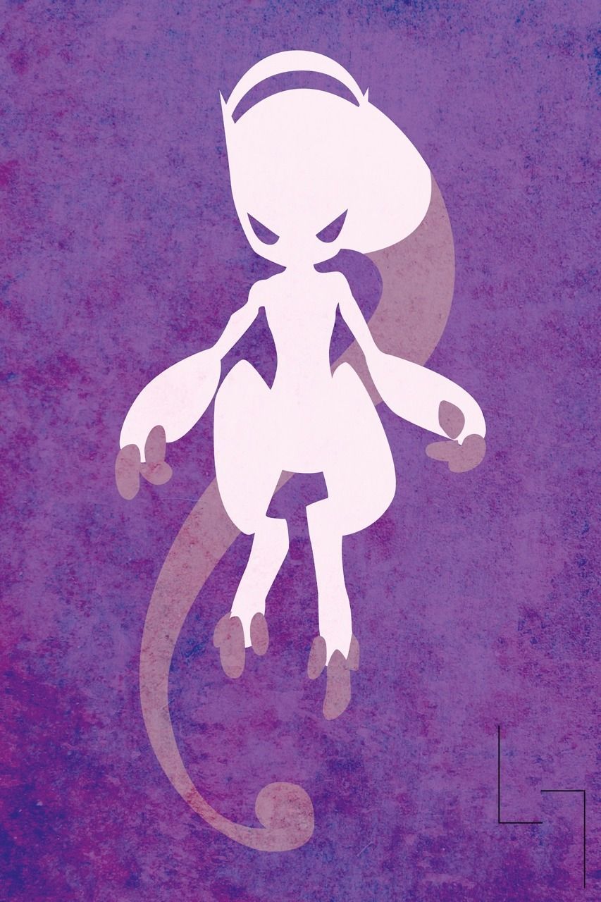 Mewtwo silhouette viola Pokémon, 853x1280 Full HD Verticale, iPhone Pro