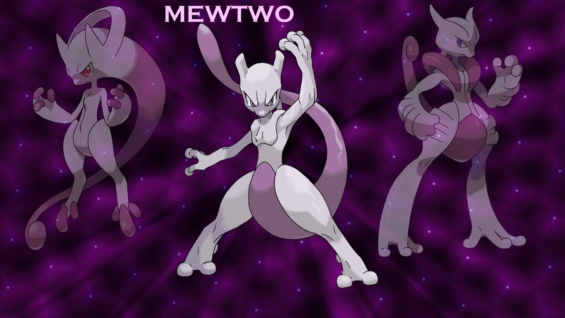 Mewtwo Pokémon viola, 1920x1080 Full HD, PC Desktop