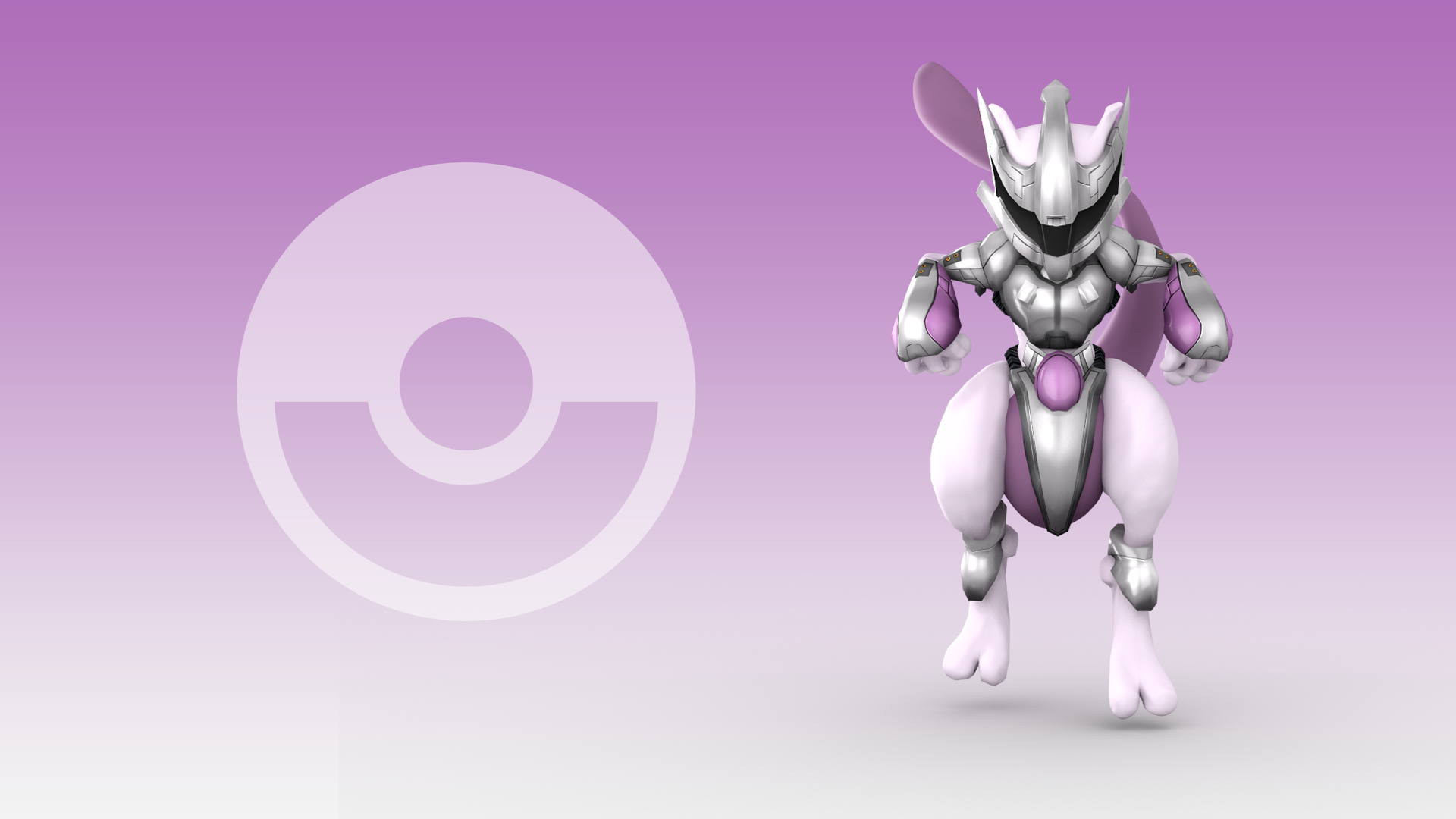 Mewtwo minimalista viola, 1920x1080 Full HD 1080p, PC Desktop