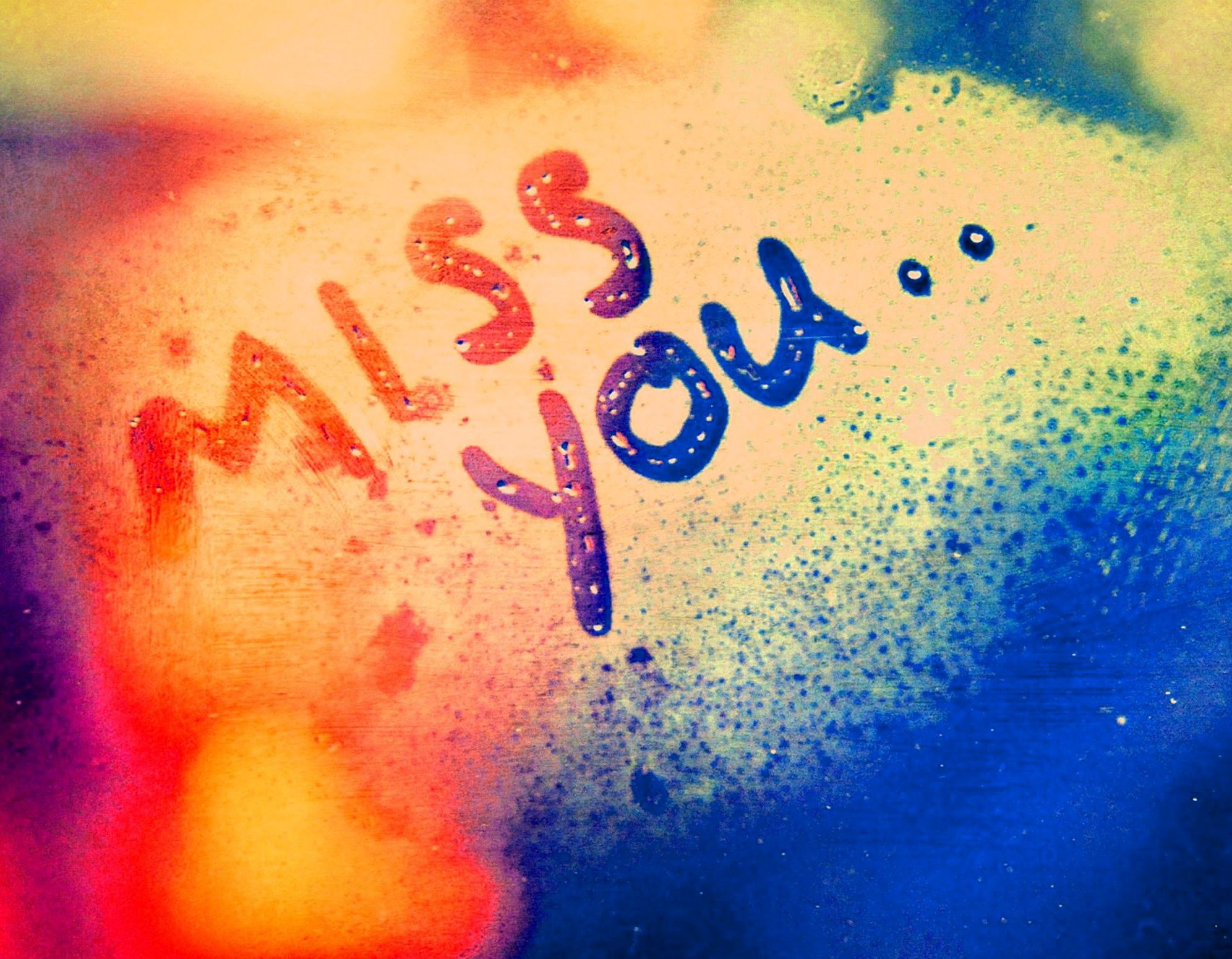 Scritta Miss You colorata, 1992x1550 Full HD+ WUXGA, Desktop
