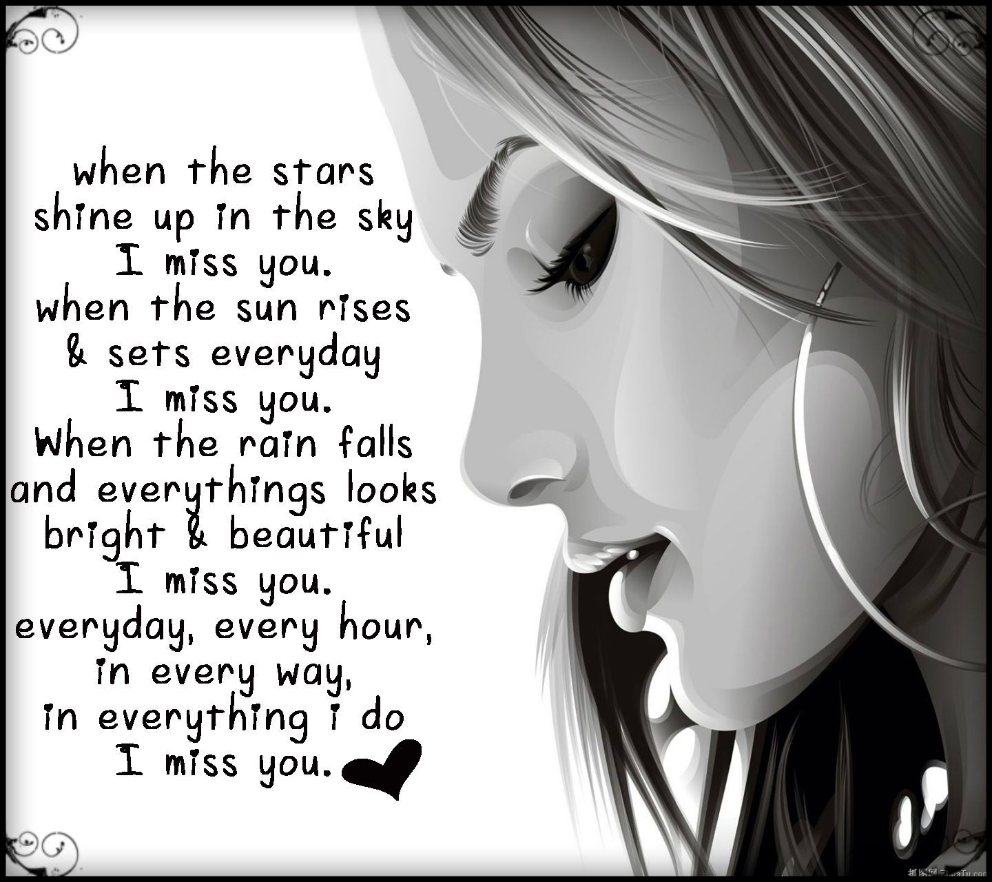 Cuore spezzato scritta I Miss You, 960x854 HD, Laptop