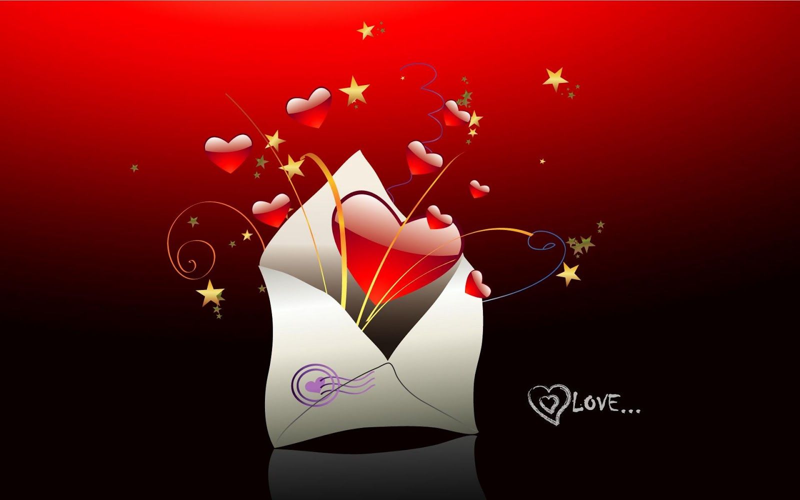 Busta con cuori e stelle 3D, 1600x1000 900p, Laptop