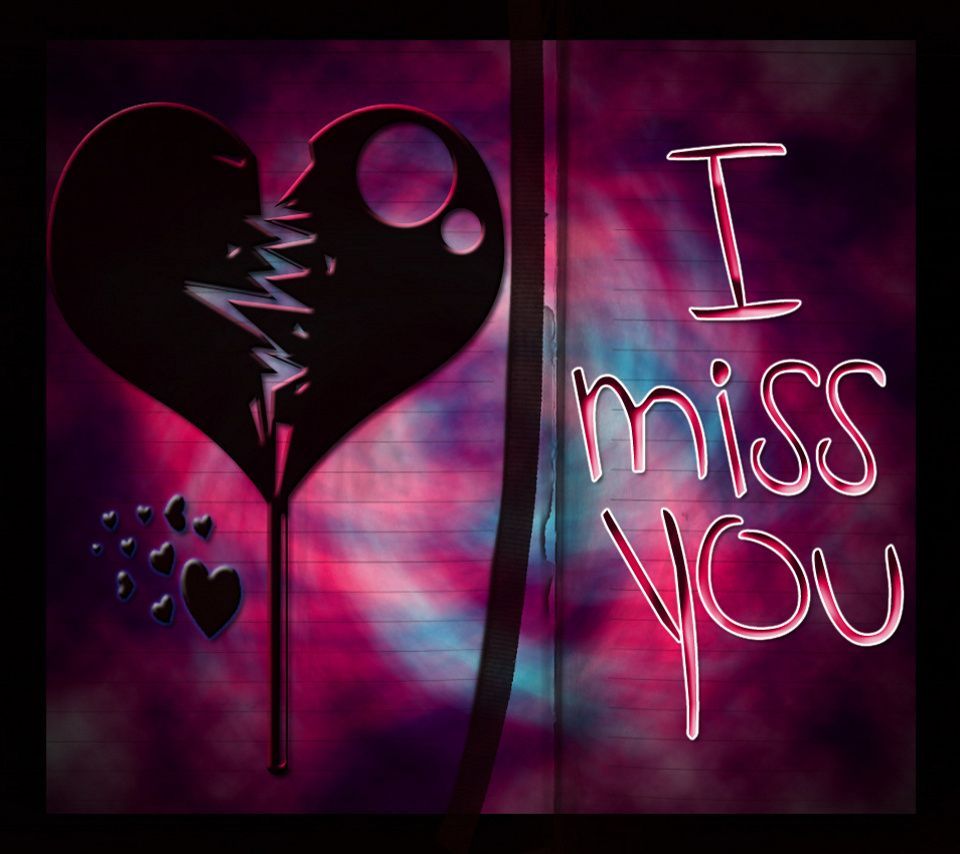 Scritta 3D rossa I miss you, 1920x1080 1080p, Desktop