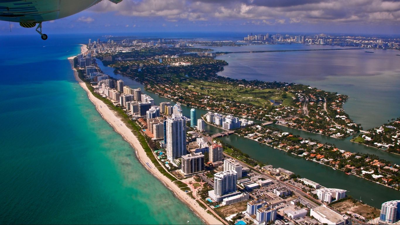 Vista aerea Miami costa, 1366x768 HD, Acer Nitro