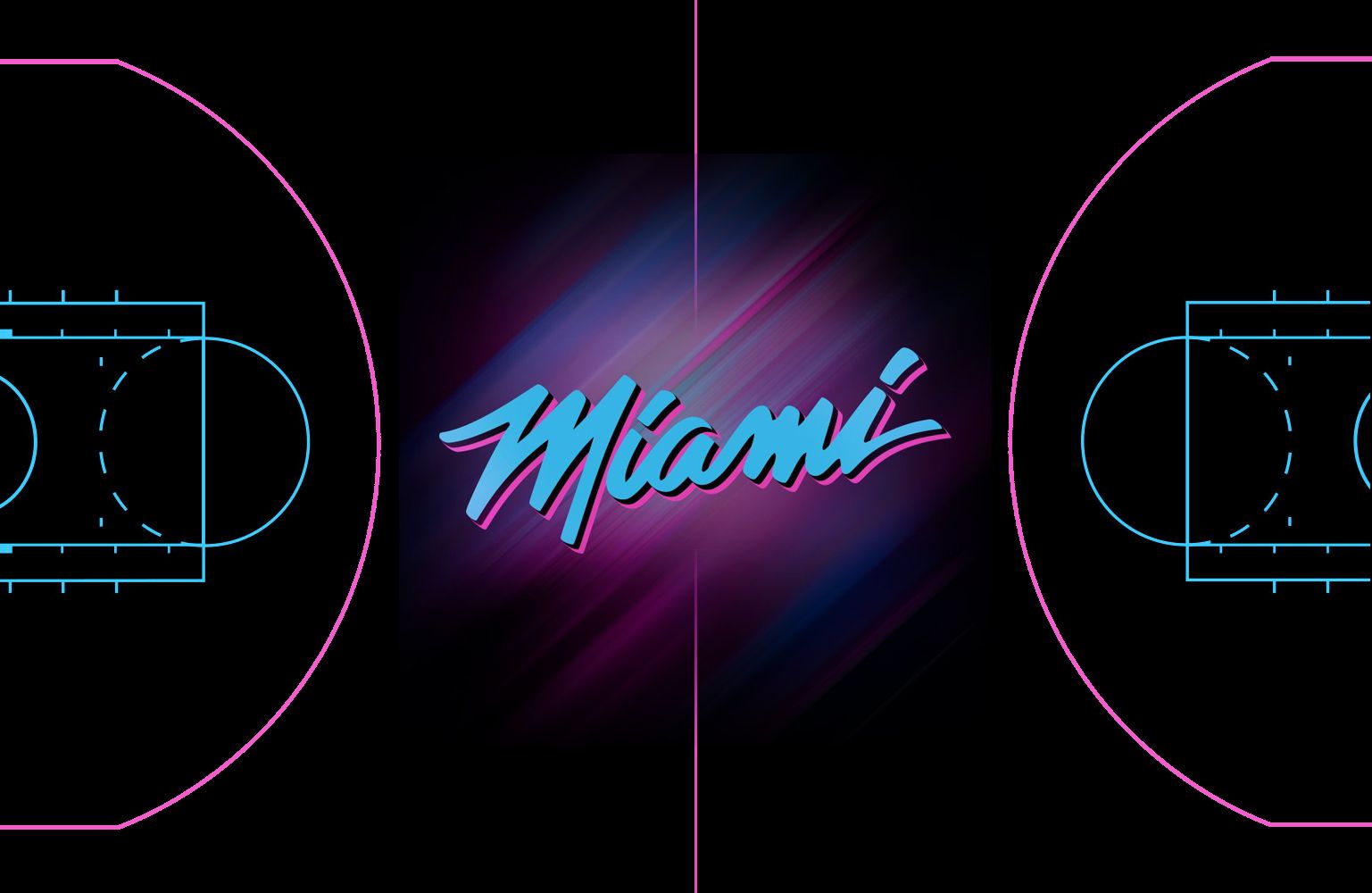 Logo Miami Heat campo basket, NBA, 1537x1000 720p, Dell XPS