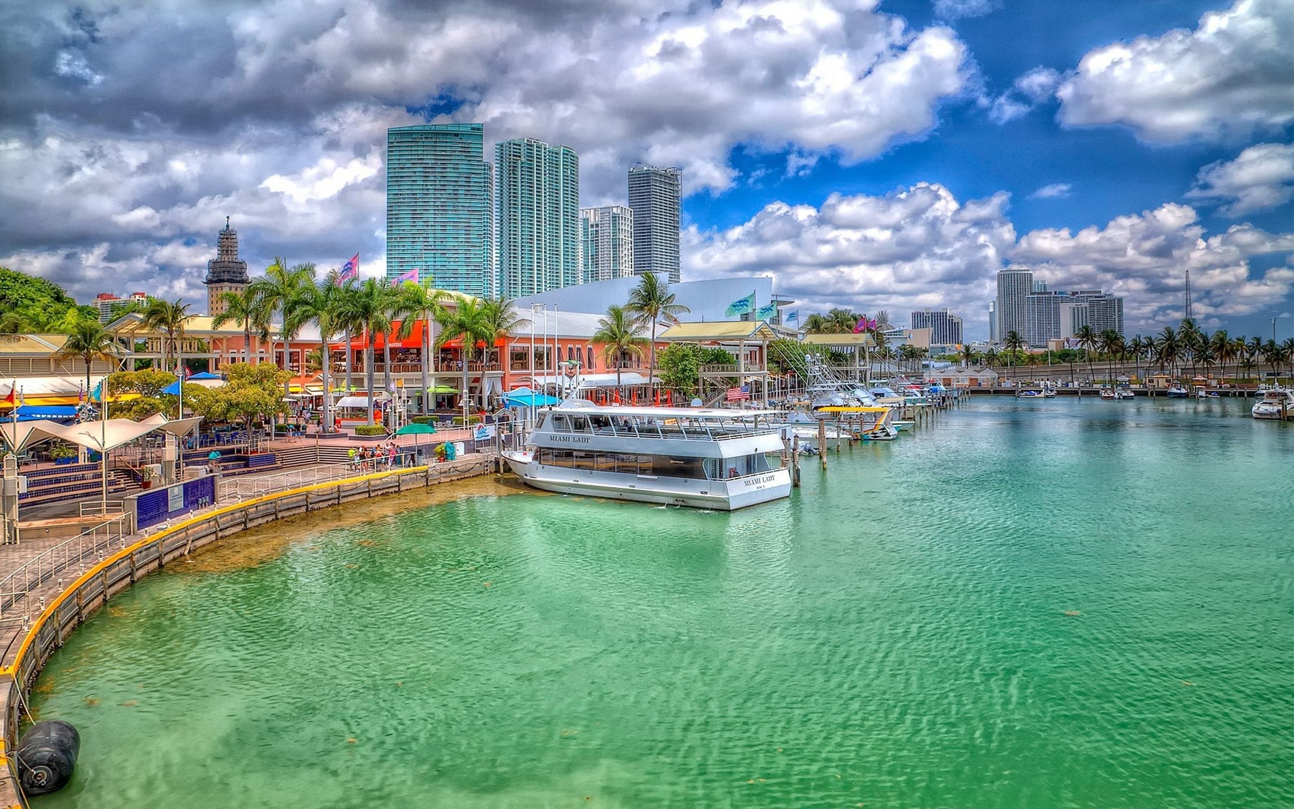 Miami Bayside porto e skyline, 2560x1600 2K+, Notebook Gaming