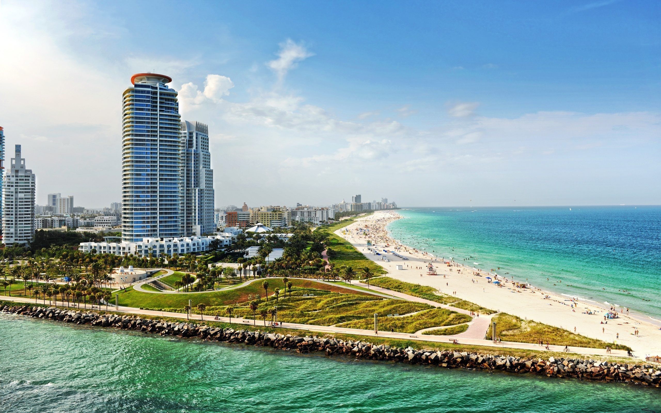Miami South Beach vista aerea, 2560x1600 2K+, ROG Asus Laptop