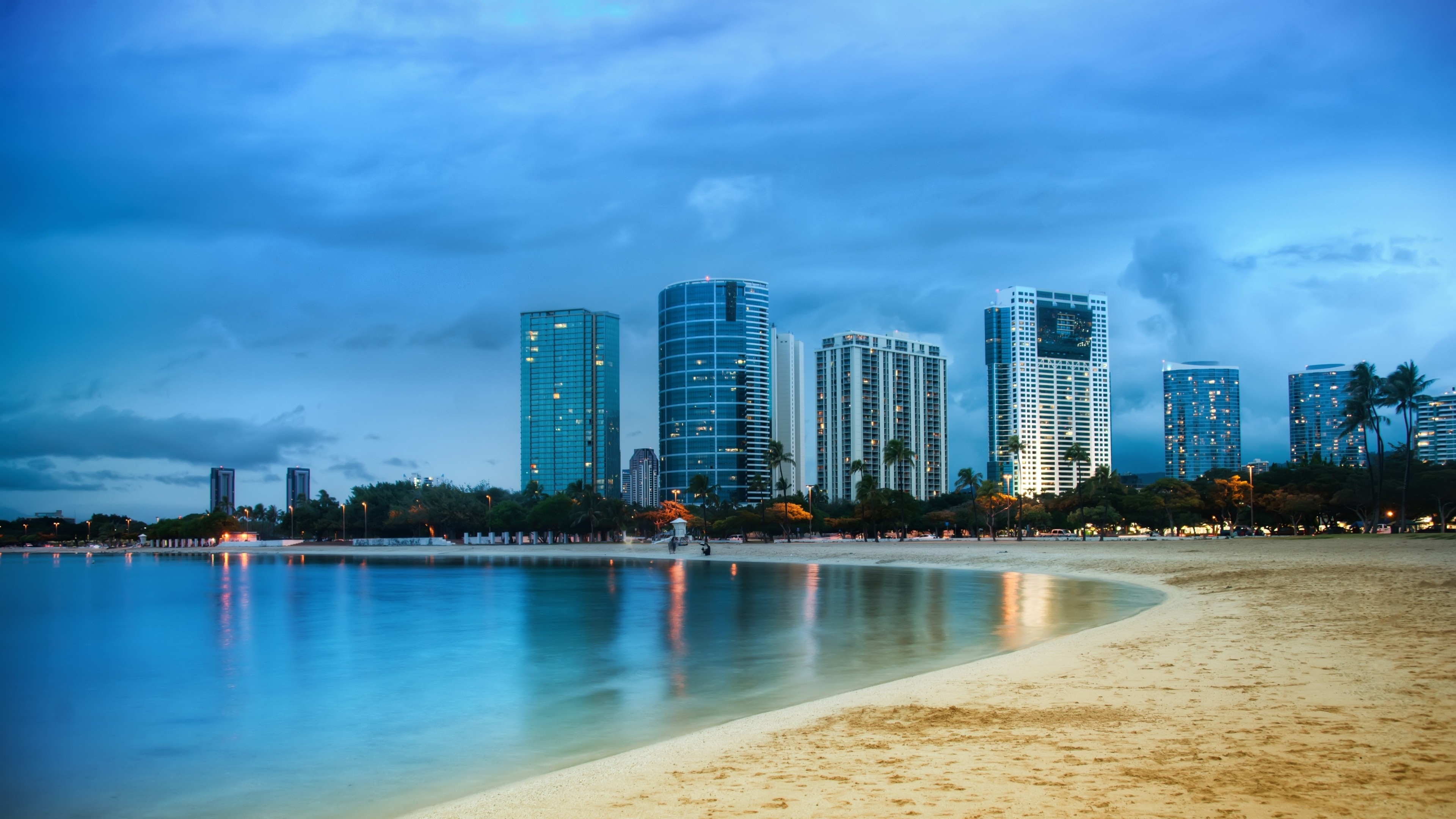 Skyline di Miami al tramonto, 3840x2160 UHD, PC 4K