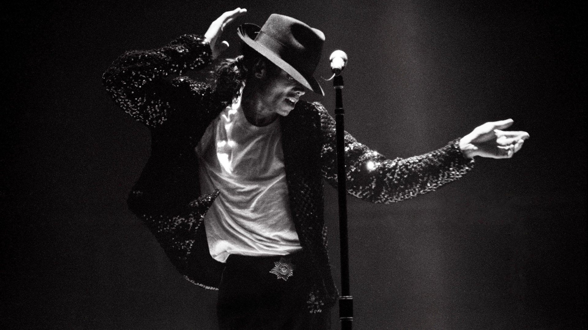 Michael Jackson performance bianco e nero, 1920x1080 Full HD, PC Desktop