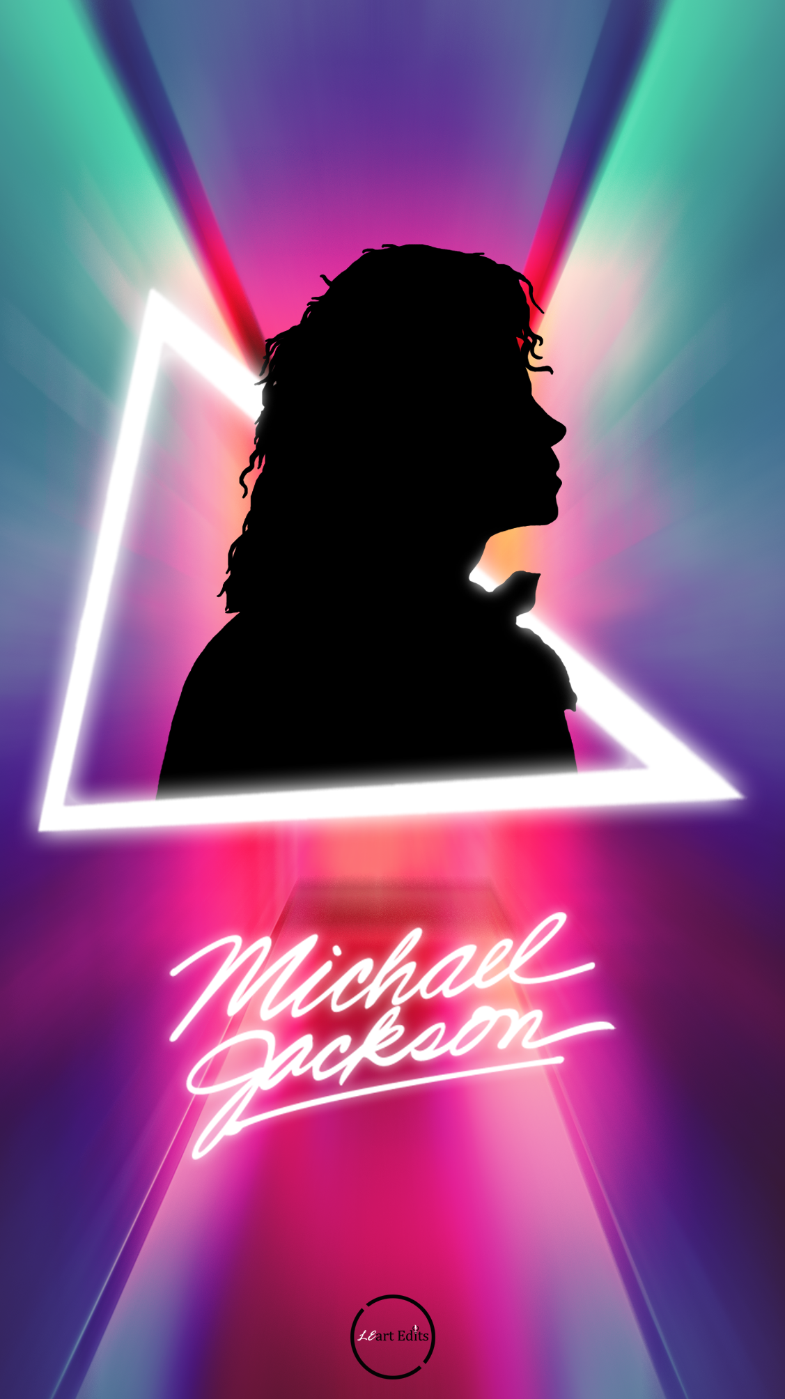 Michael Jackson silhouette neon, 1127x2008 Verticale, Xiaomi