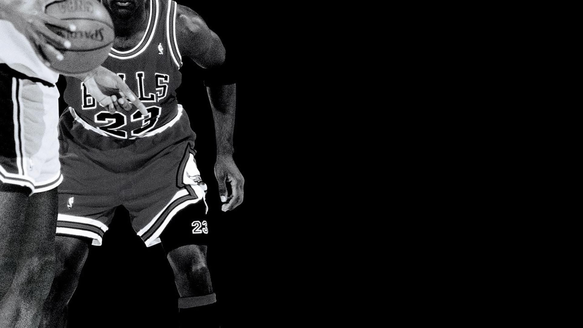 Michael Jordan Bulls in bianco e nero, 1920x1080 Full HD, PC