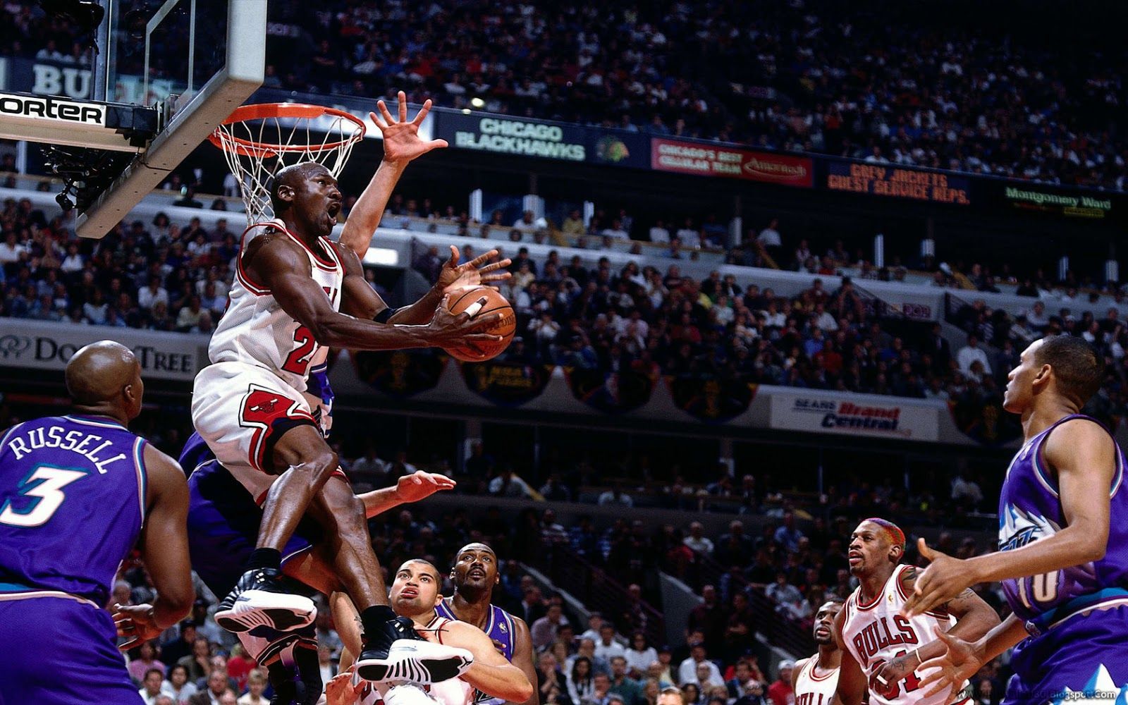 Michael Jordan schiacciata Bulls, 1600x1000 900p, HP Laptop