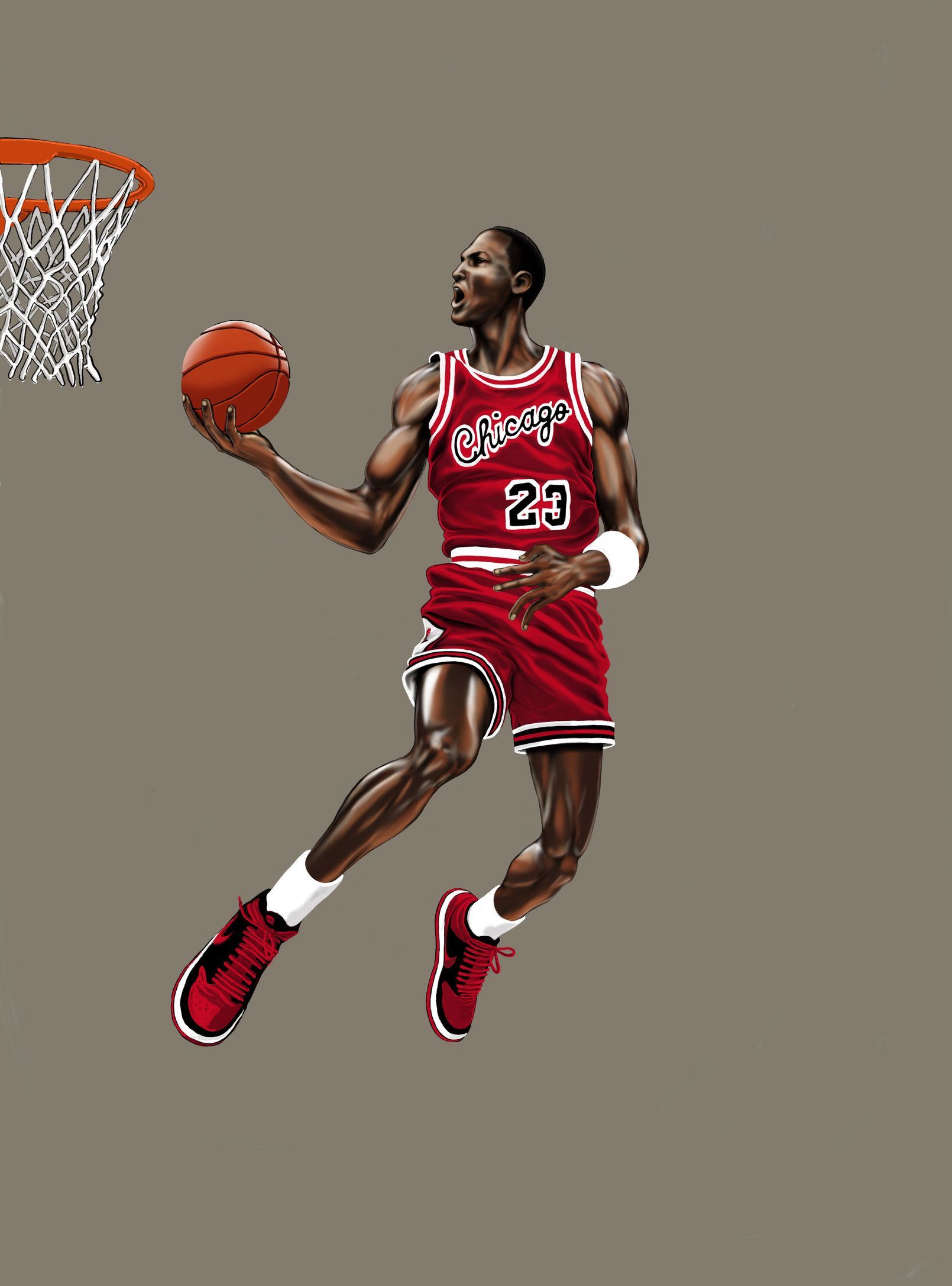 Michael Jordan cartone animato Chicago Bulls, 1610x2173 Full HD Verticale, iPad Pro