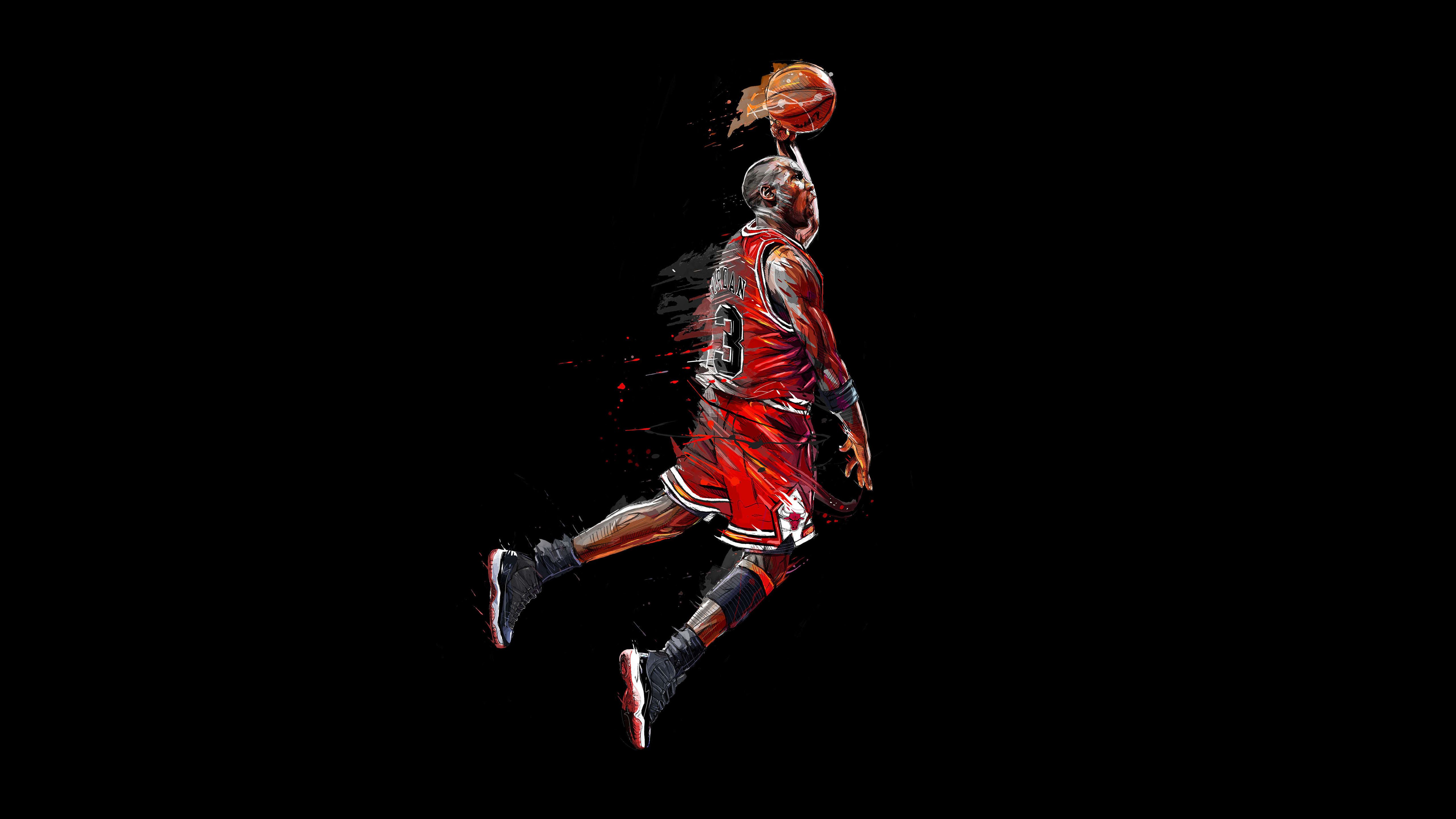 Michael Jordan schiacciata artistica, 5120x2880 4K, Desktop 4K