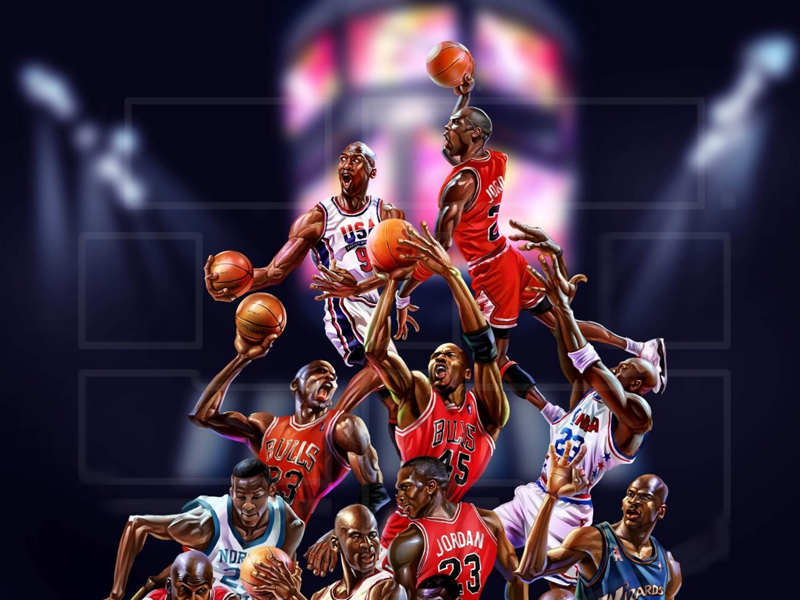 Michael Jordan schiacciata basket, 1024x768 HD, Desktop