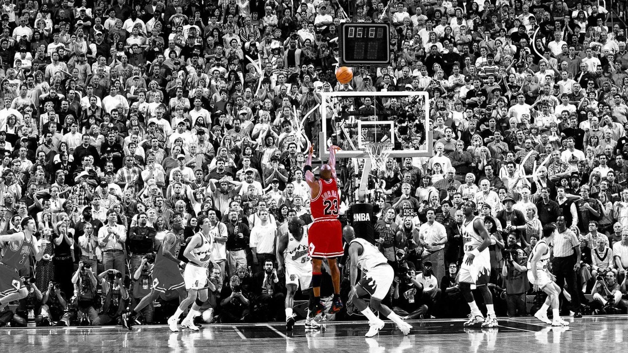 Michael Jordan tiro decisivo, numero 23, 2048x1152 alta risoluzione, iPad Pro