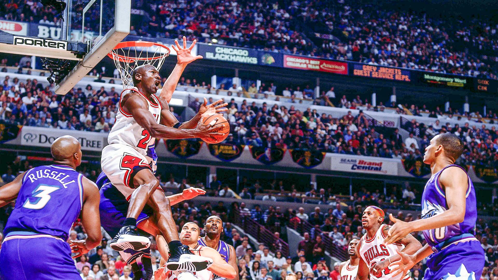 Michael Jordan Chicago Bulls layup, 1920x1080 Full HD, iPad Pro
