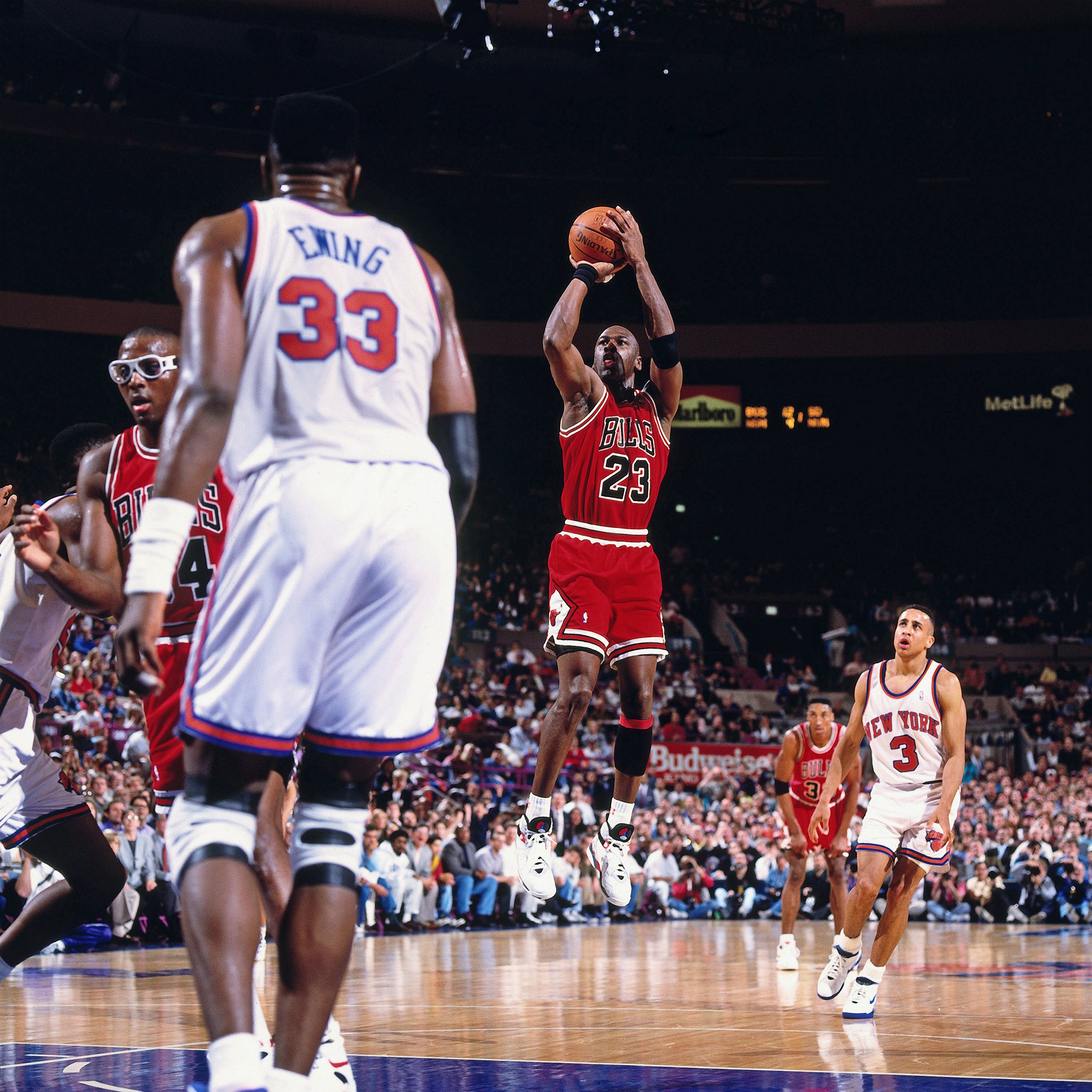 Michael Jordan tiro Bulls NBA, basket americano, 2732x2732 2K, iPad
