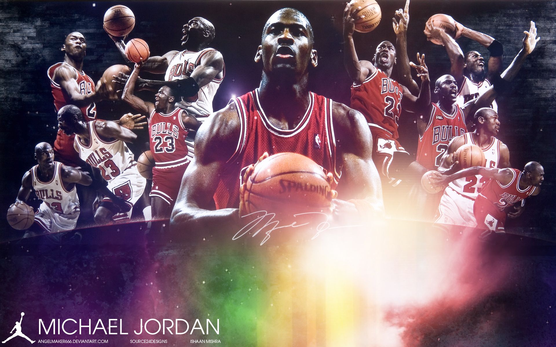 Michael Jordan collage Bulls, 1920x1200 WUXGA, iPad Pro