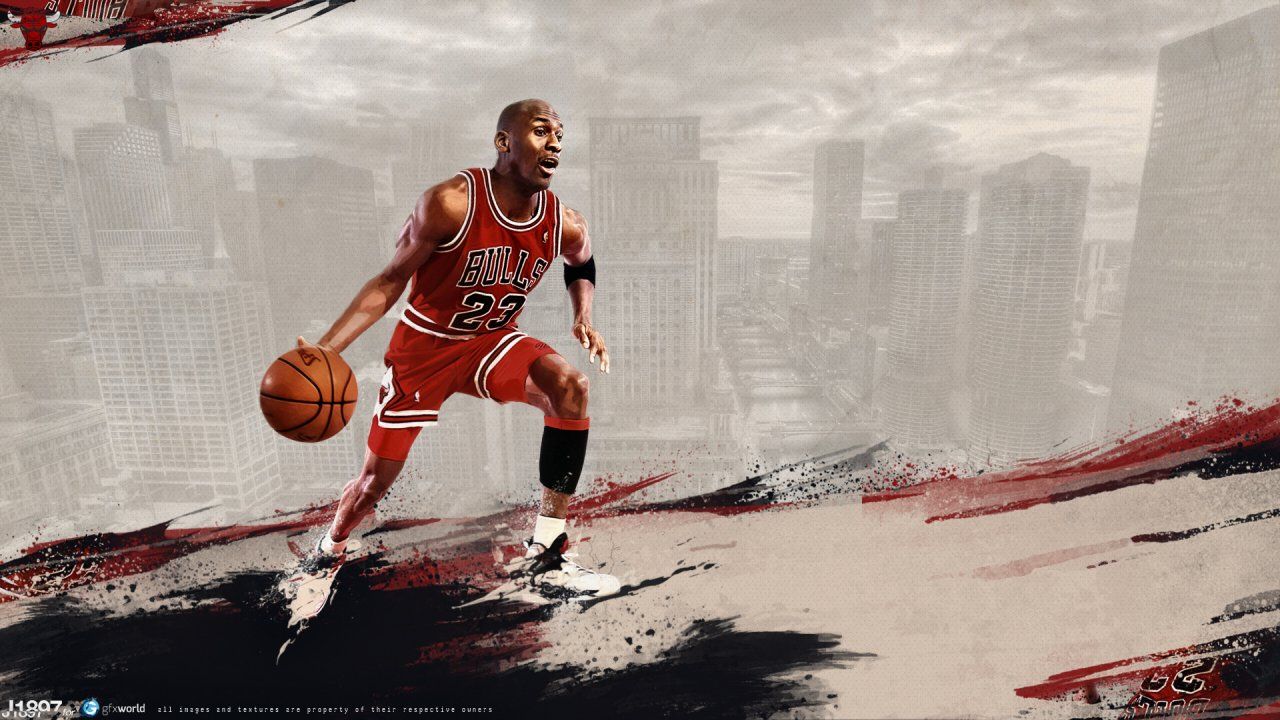 Michael Jordan Bulls basket, 1280x720 HD, iPad