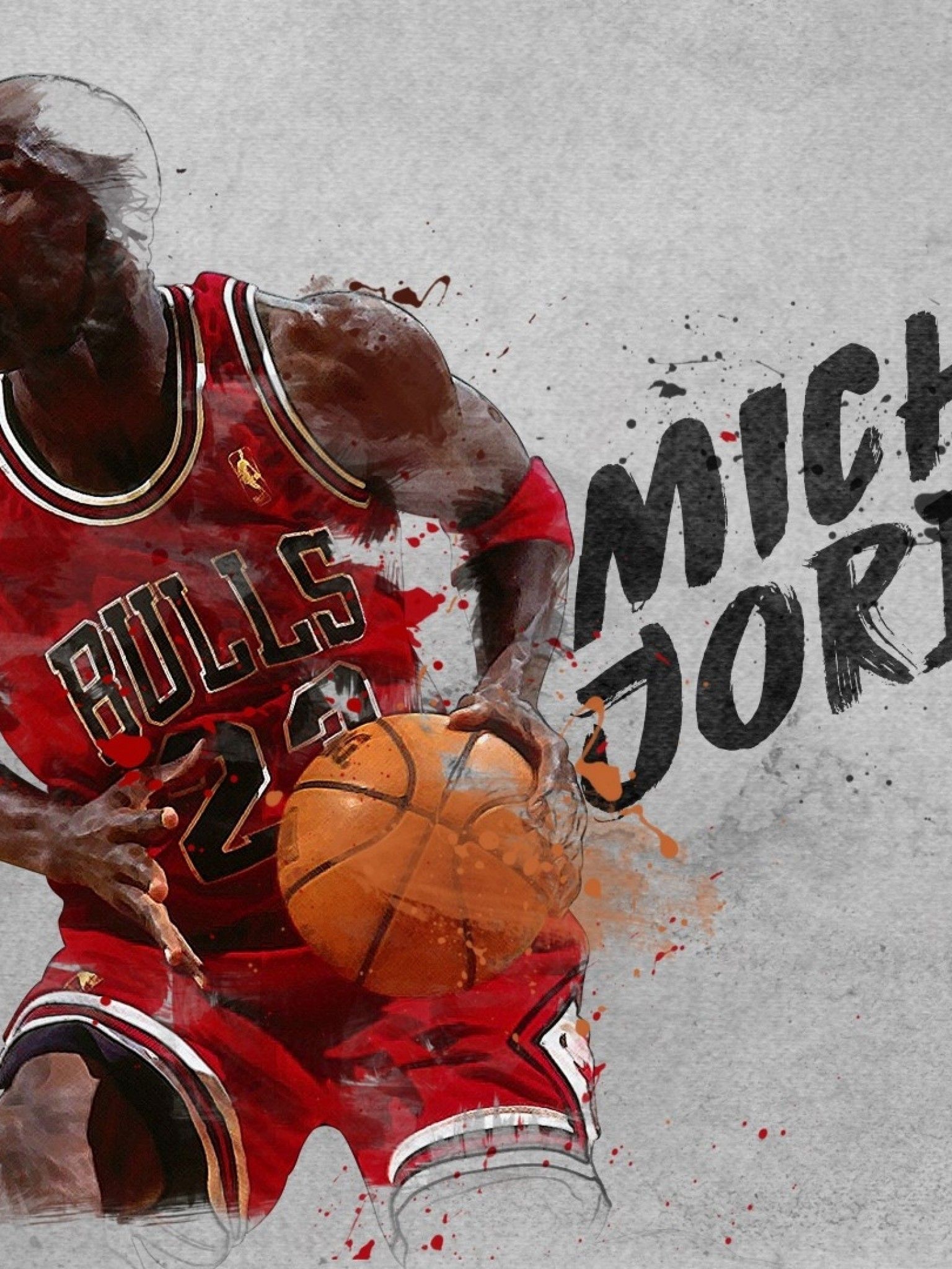 Michael Jordan Chicago Bulls basket, NBA, 1536x2048 Verticale, iPad Air