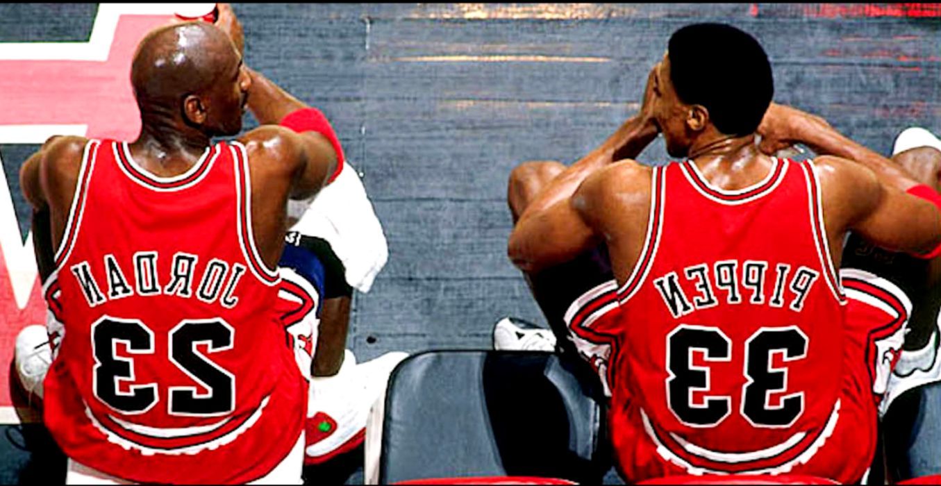 Jordan e Pippen Bulls panchina, 1355x700 HD, PC Desktop