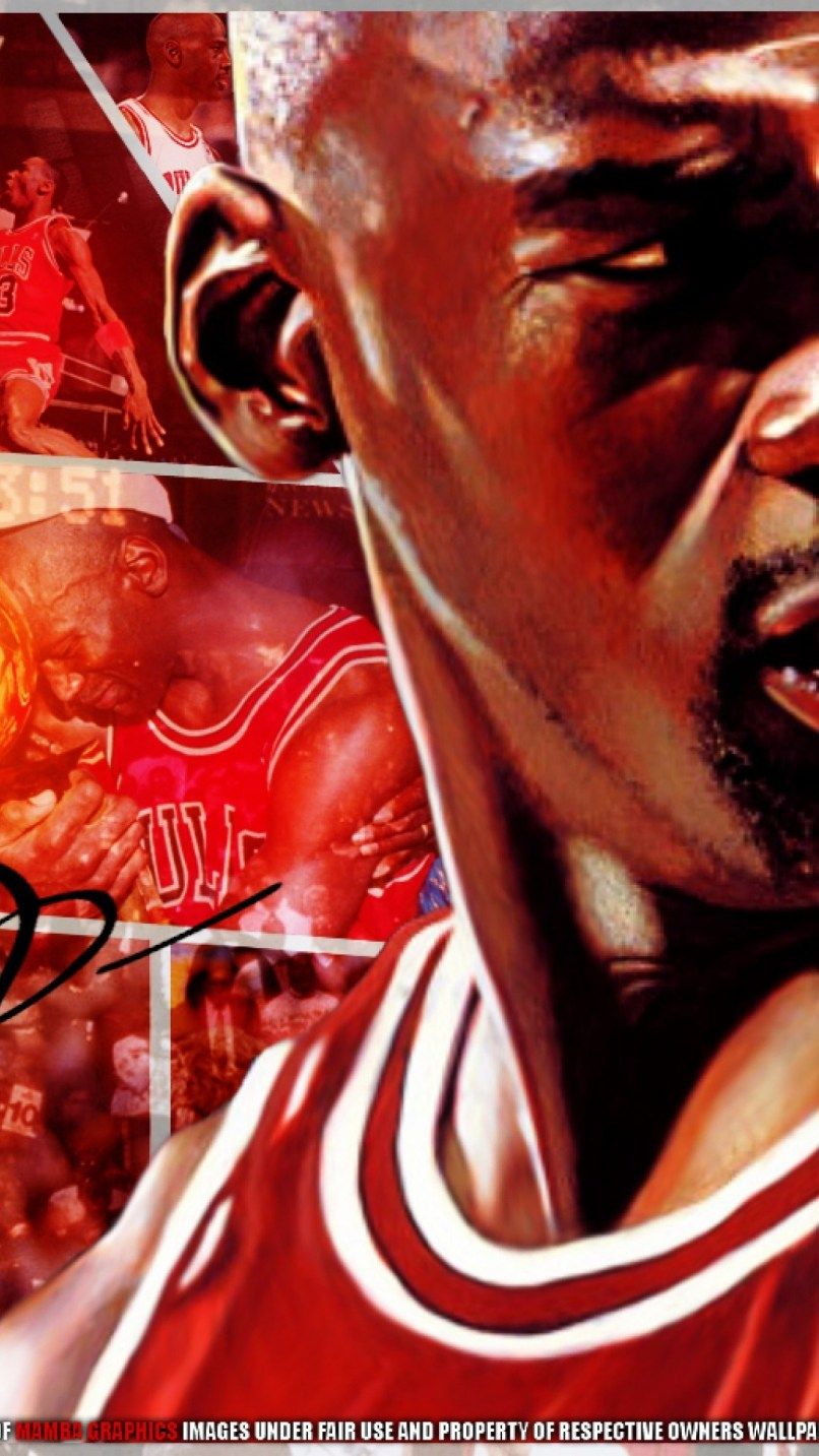 Michael Jordan Chicago Bulls collage, 806x1433 Full HD Verticale, iPhone Pro