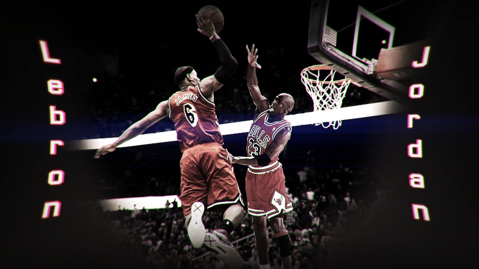 LeBron James e Michael Jordan, Los Angeles Lakers, 1920x1080 1080p, Laptop