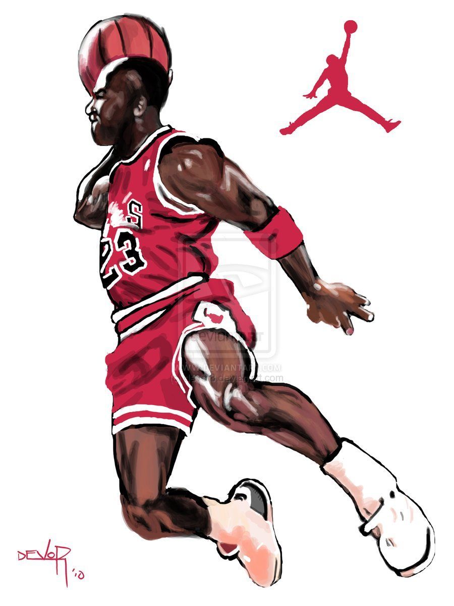 Michael Jordan cartoon, logo Jumpman, 900x1200 Full HD Verticale, iPhone Air